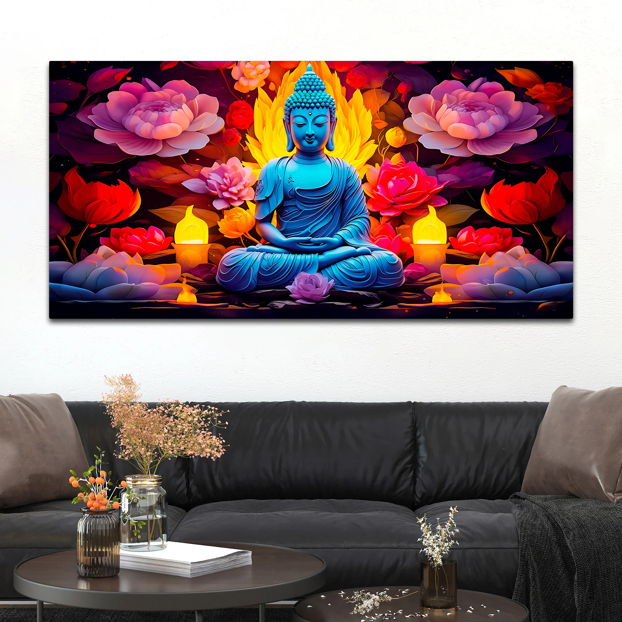 Serenity Buddha Canvas Wall Painting for Peaceful Home Decor - Image 3