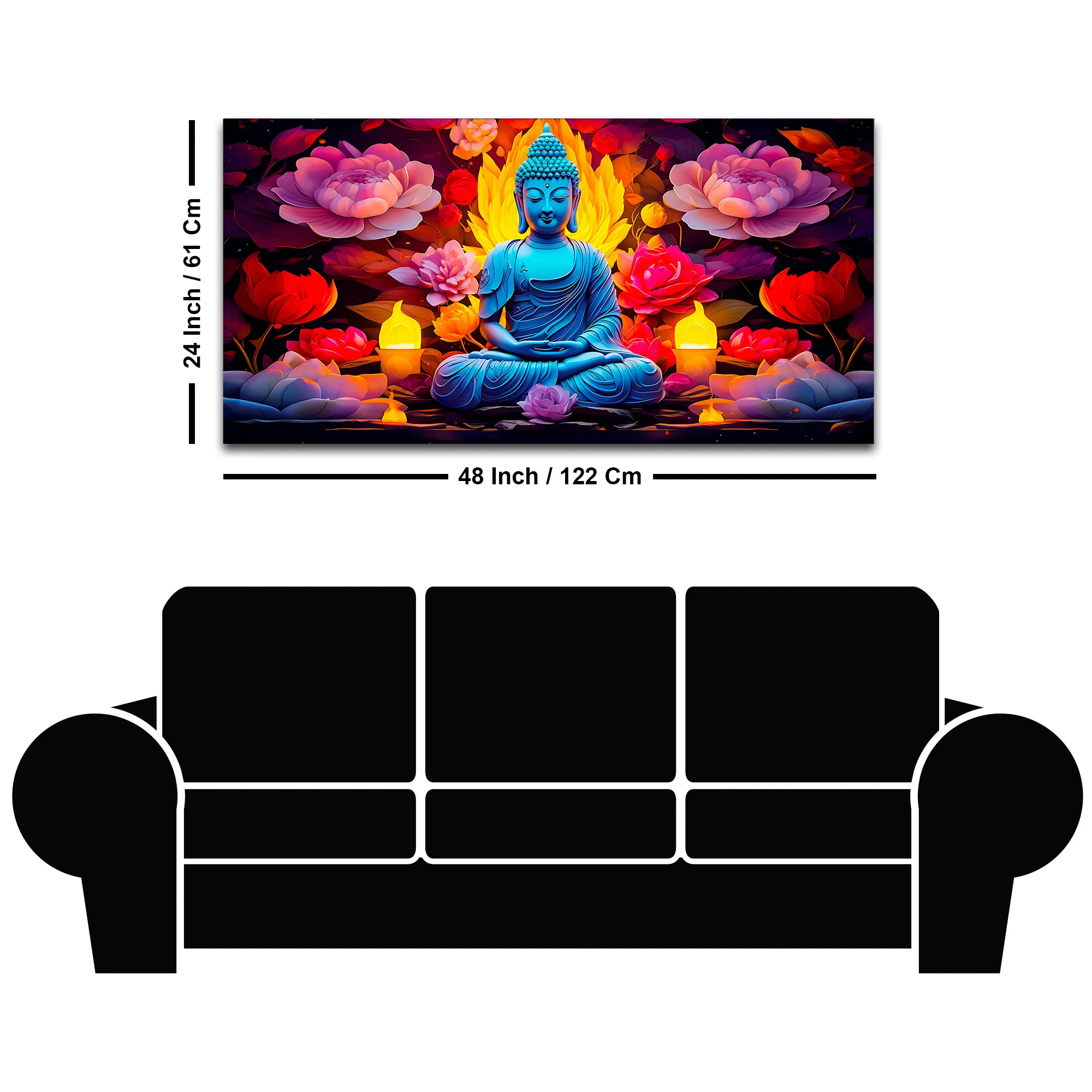 Serenity Buddha Canvas Wall Painting for Peaceful Home Decor - Image 8