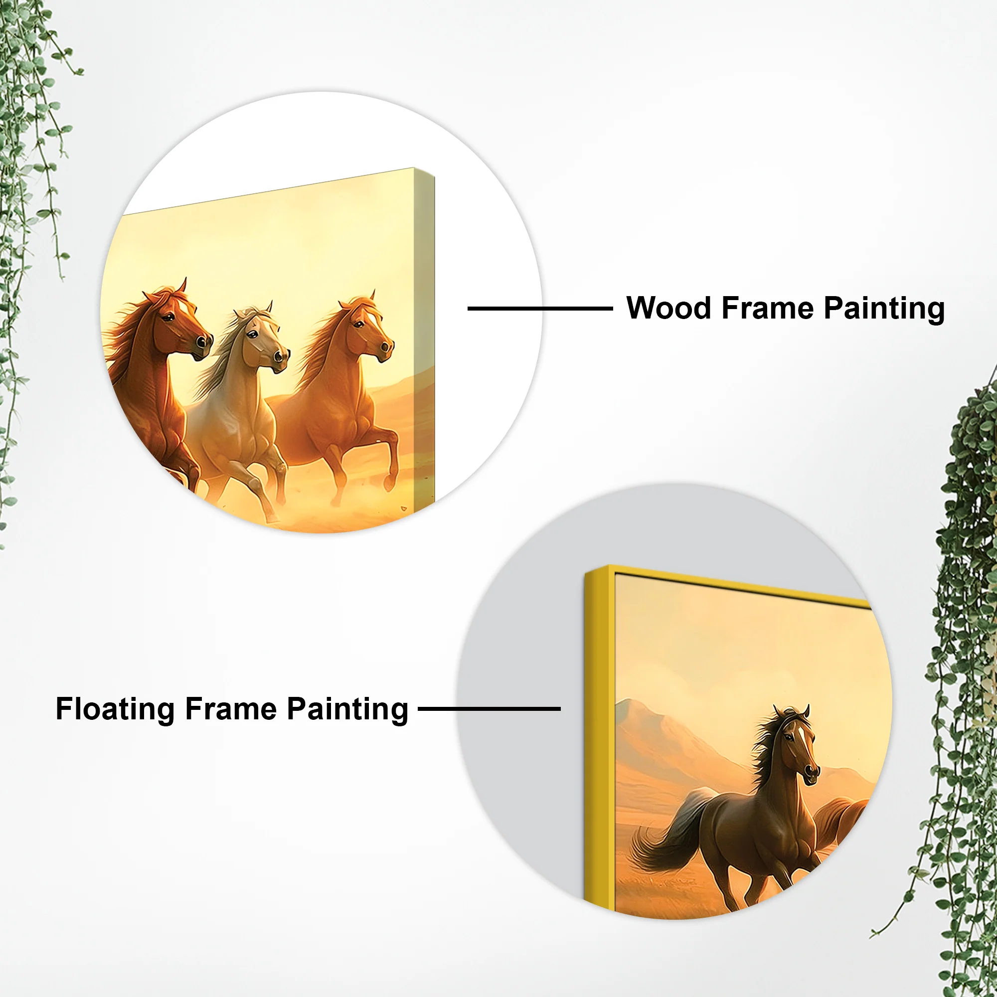 Seven Horse Running In The Field Canvas wall Painting - Image 5
