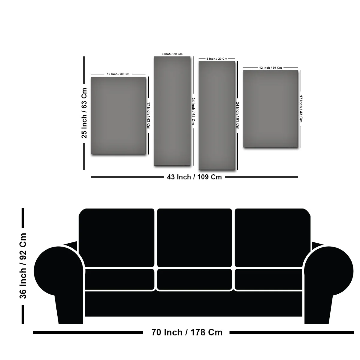 Seven Horses 4 Pieces Premium Canvas Bedroom Wall Painting - Image 6
