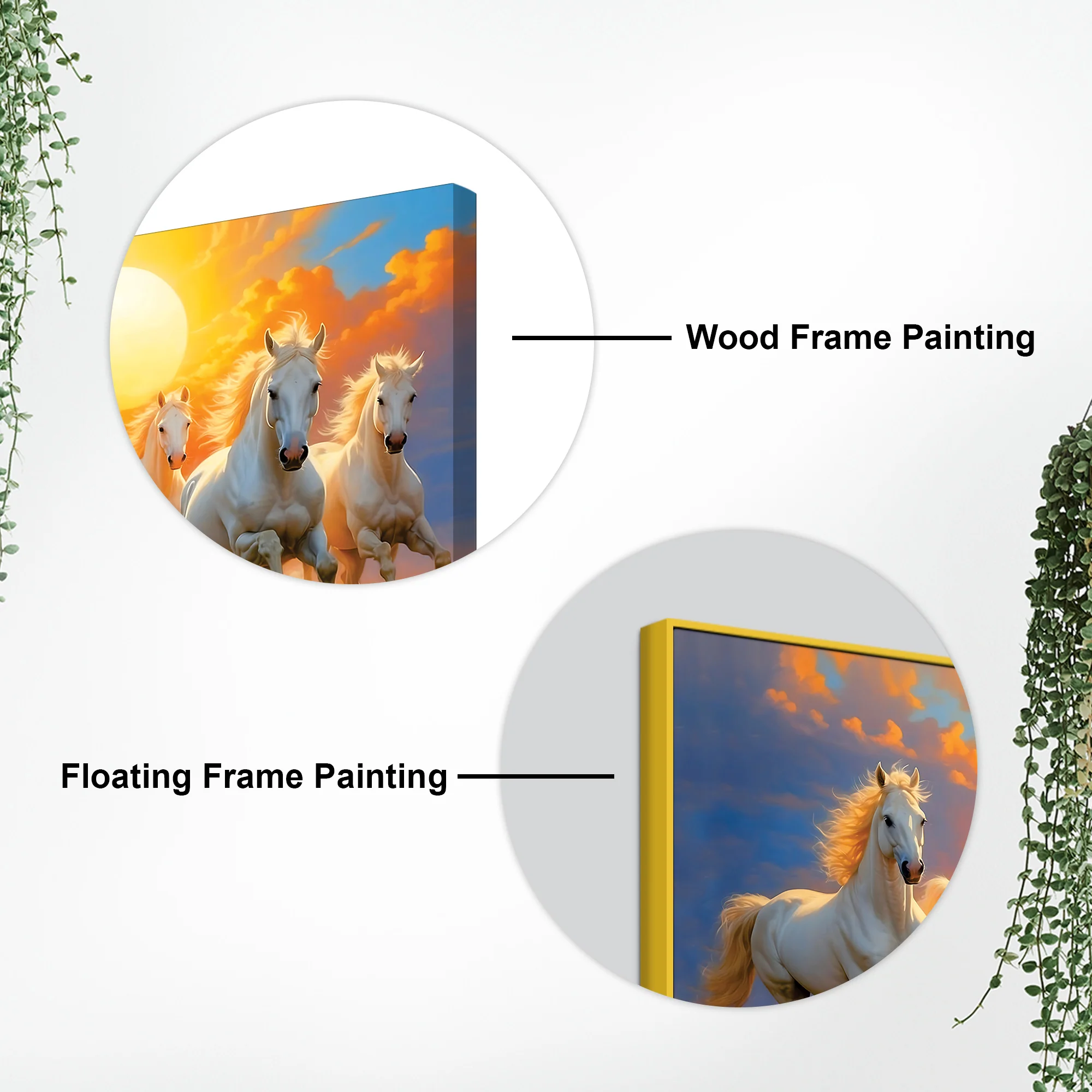 Seven Running Horses at Dawn Canvas Wall Painting - Image 5