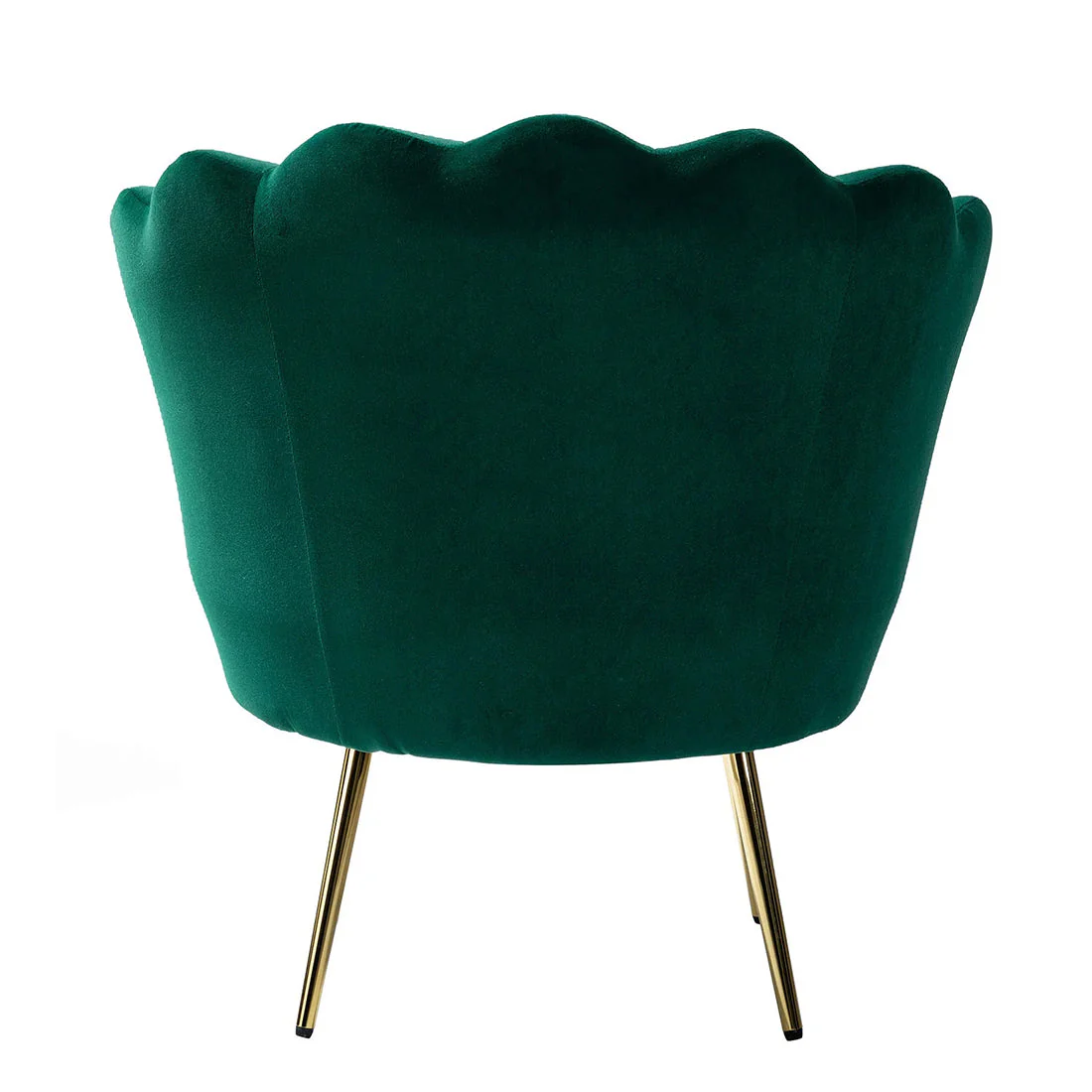 Shell Motif Luxury Design Green Velvet Accent Chair - Image 7