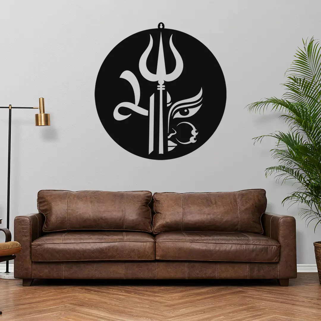 Shiva Trishul with Face LED Wall Decor Light for Temple and Wall Decor - Image 4