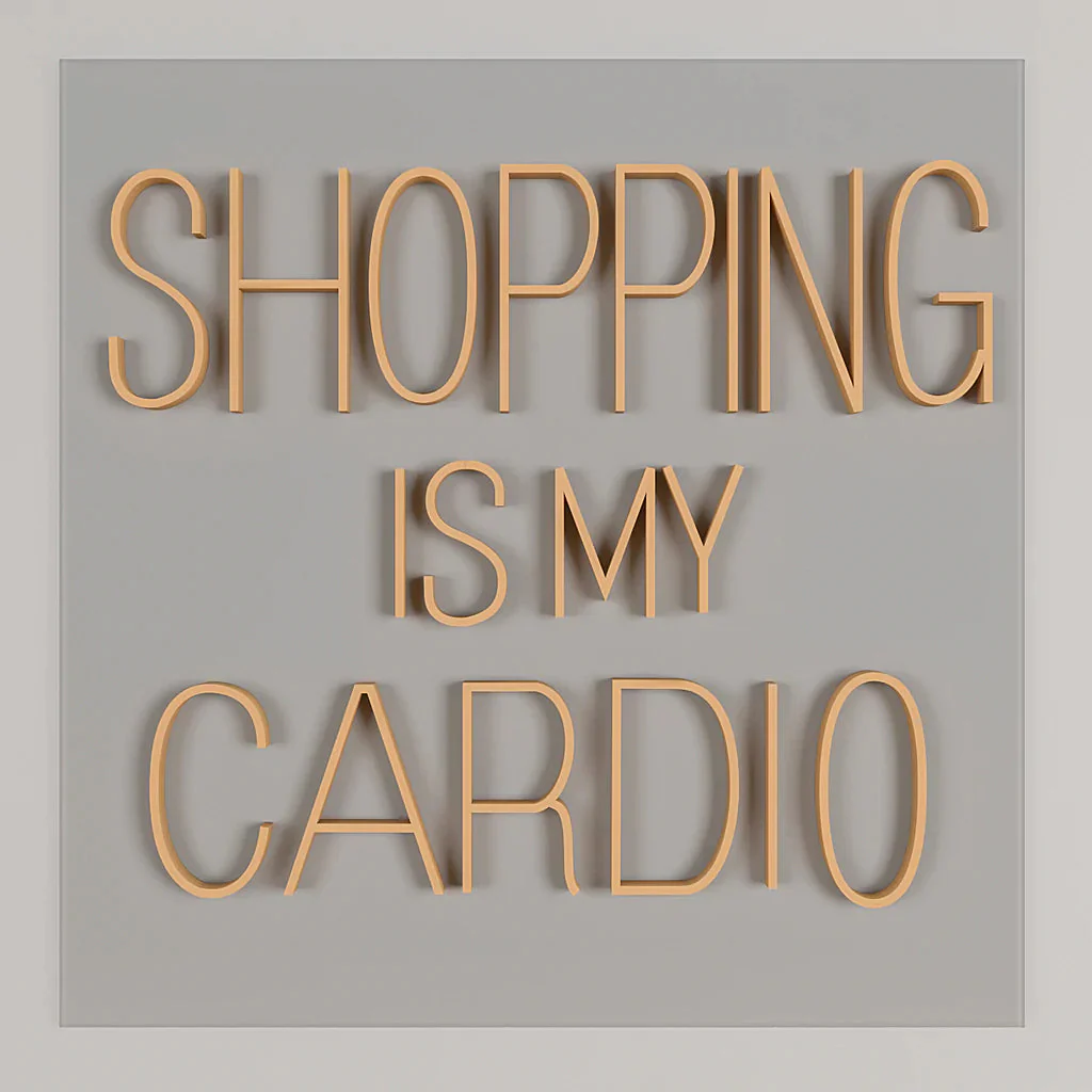 Shopping is my cardio Text Neon LED Light - Image 8