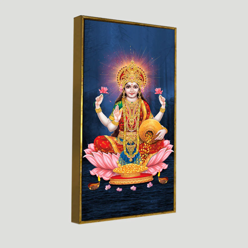 Shree Laxmi Mata Canvas Wall Painting - Image 5