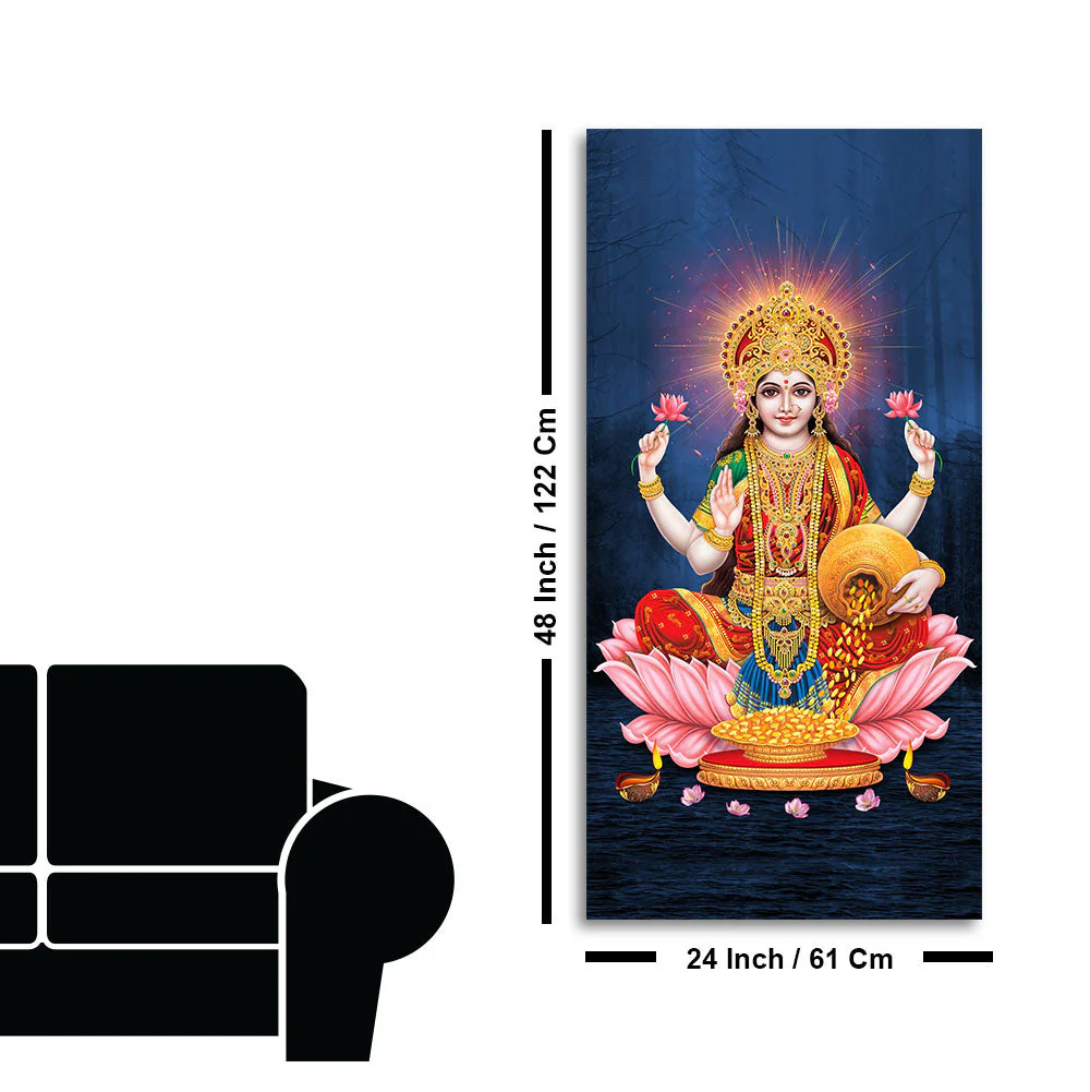 Shree Laxmi Mata Canvas Wall Painting - Image 7