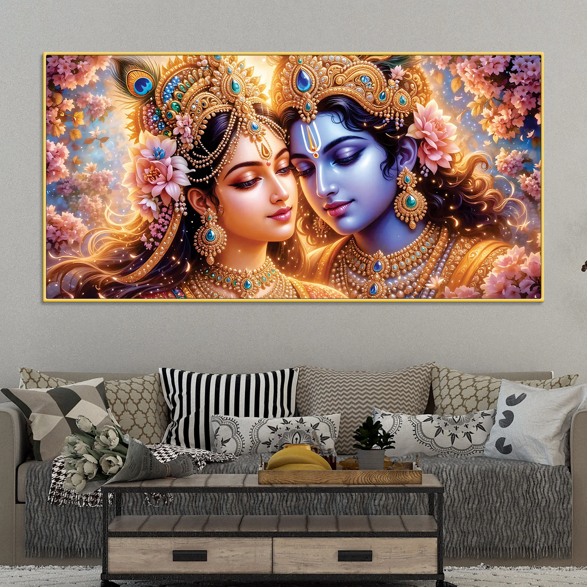 Shree Radha Krishna Premium Canvas Wall Painting - Image 2