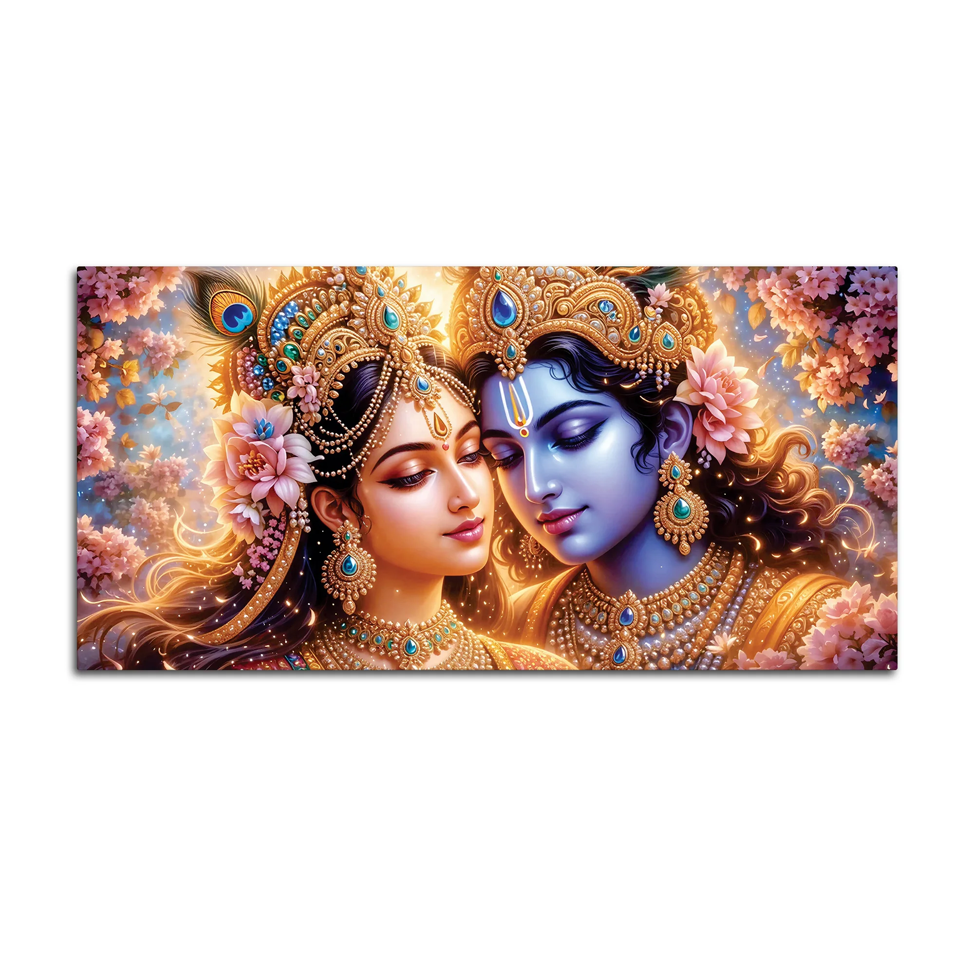 Shree Radha Krishna Premium Canvas Wall Painting - Image 7