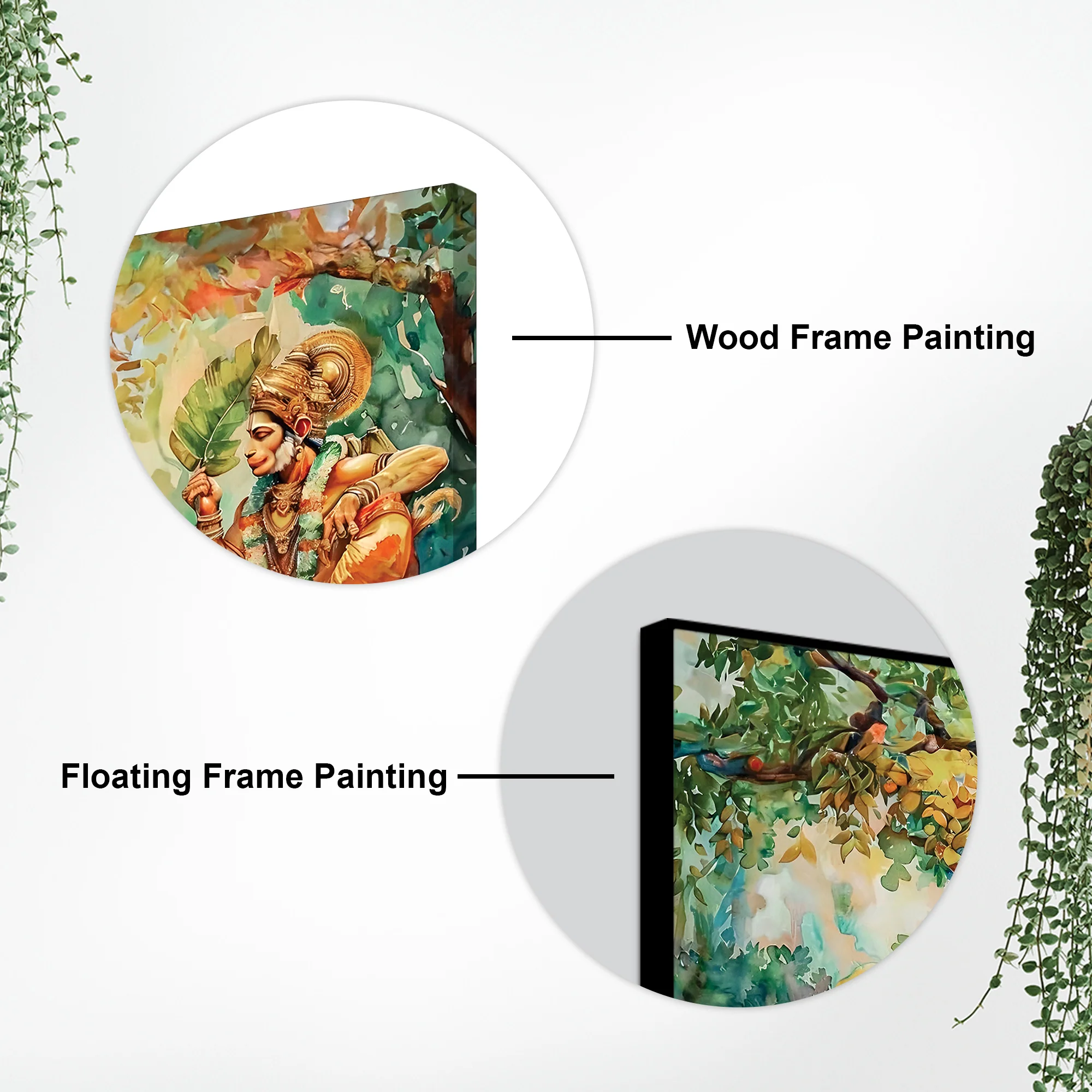 Shree Ram and Hanuman Religious Canvas Wall Painting - Image 5