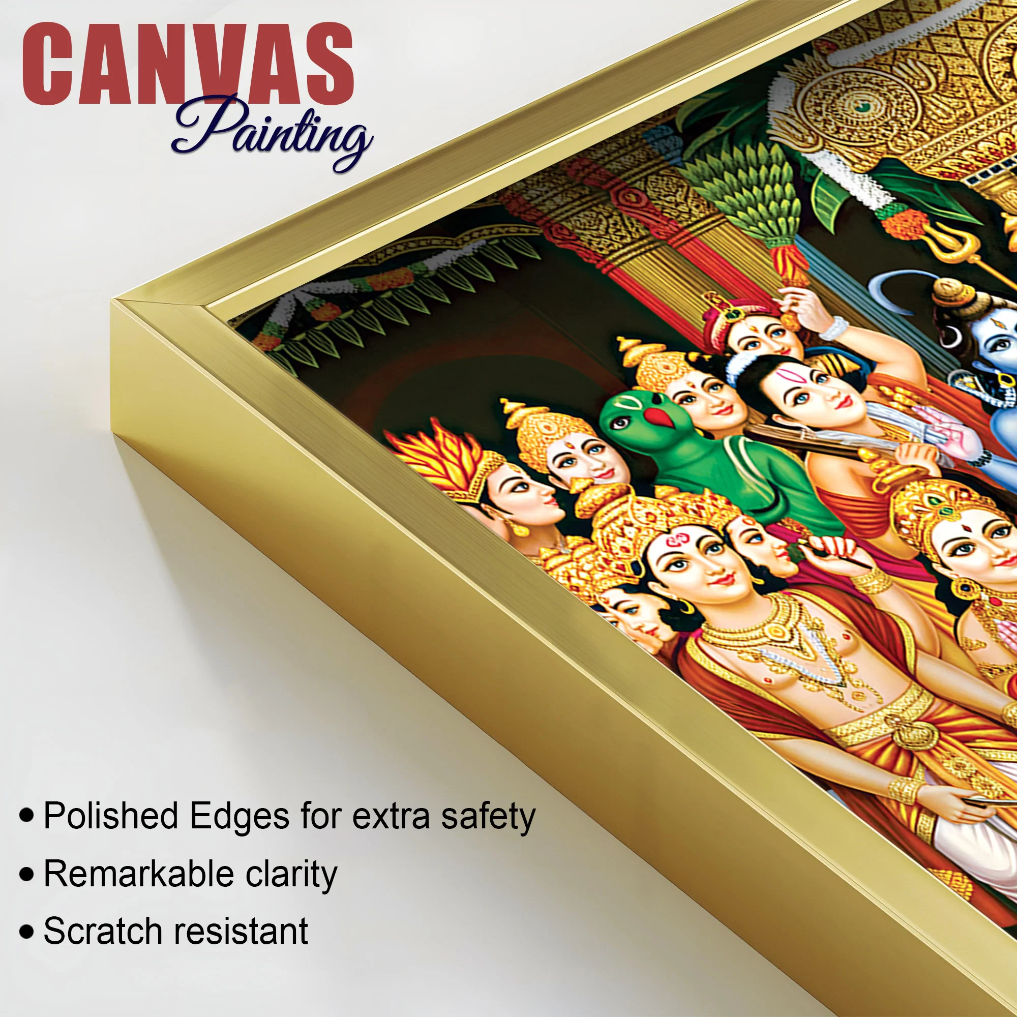 Shree Ram Sita Vivah Religious Canvas Wall Painting - Image 6