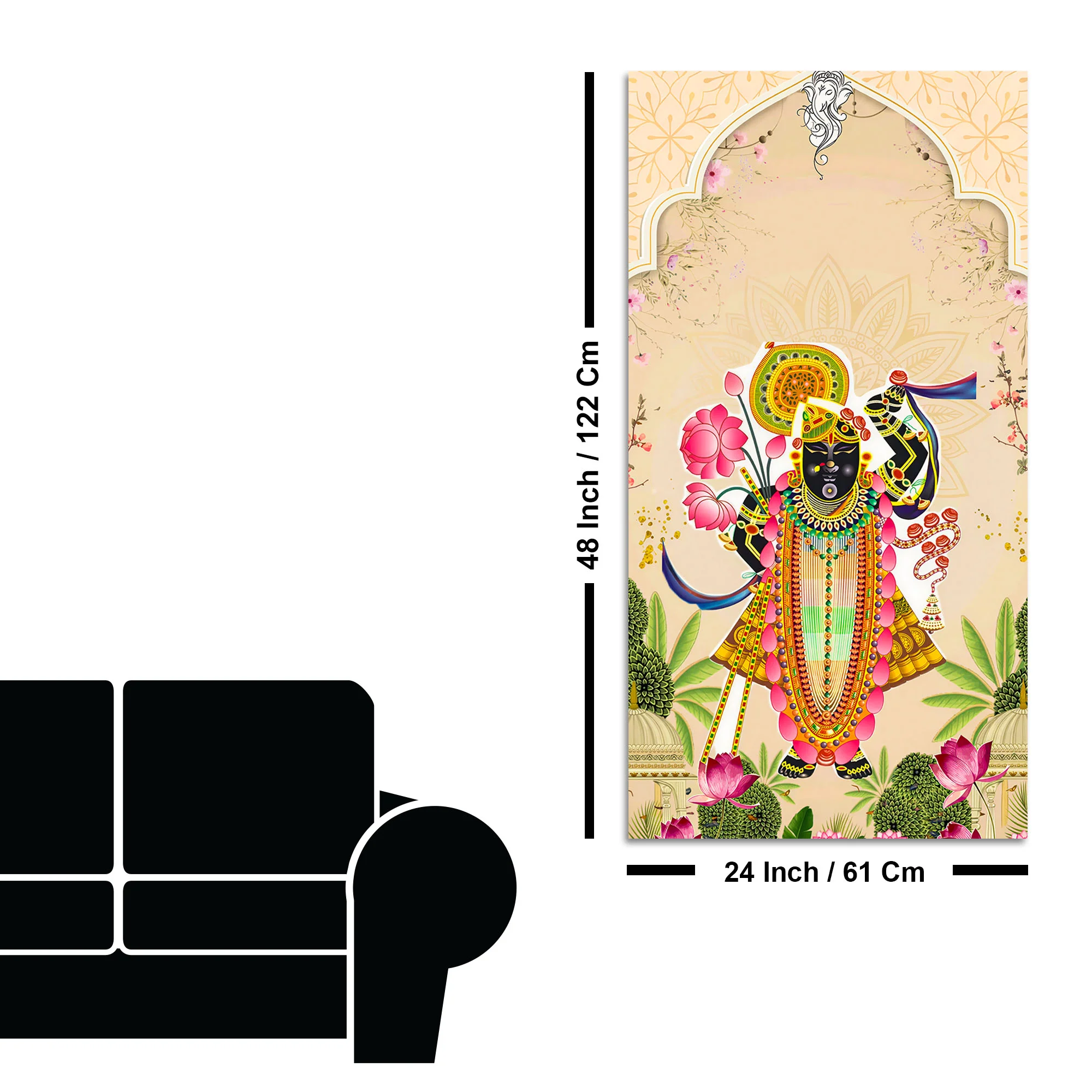 Shreenath ji Pichwai Canvas Painting | Premium Home Wall Decor - Image 8