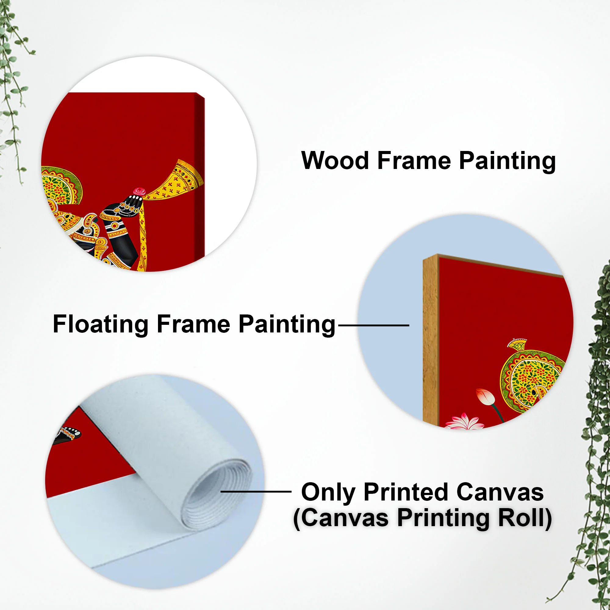 Shreenath ji Pichwai Inspired Canvas Painting | Hindu Religious Wall Decor - Image 5
