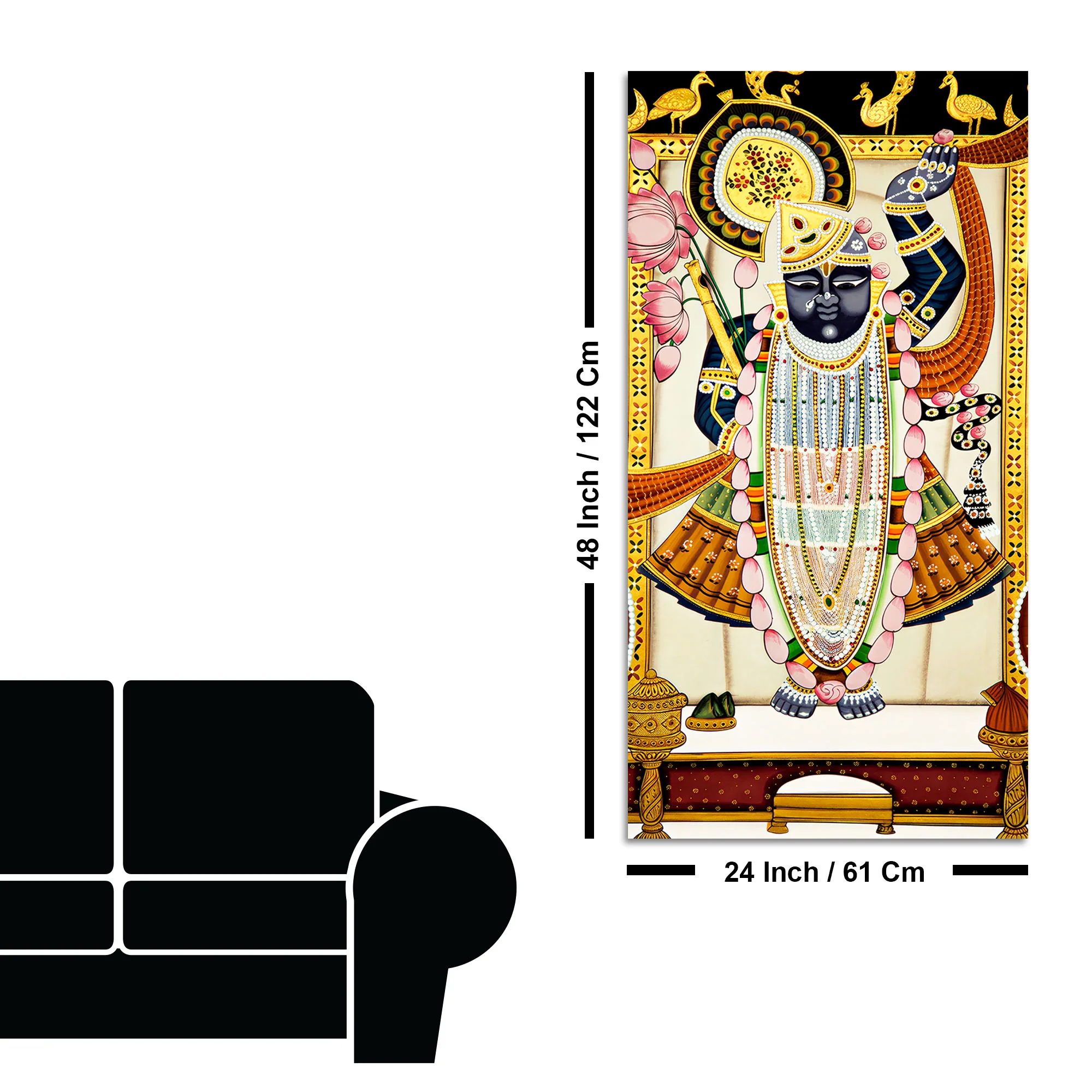 Shreenathji Devotional Canvas Painting | Premium Wall Decor - Image 8