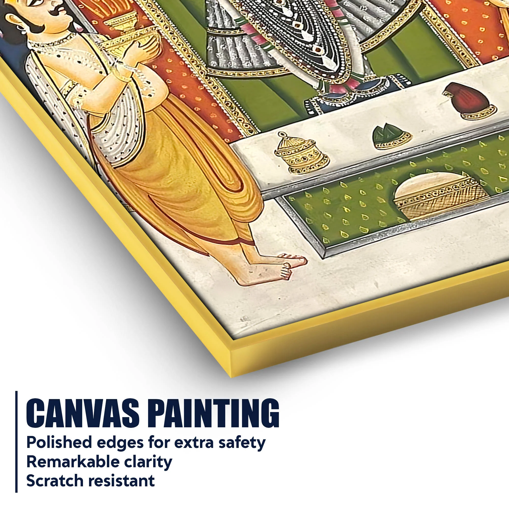 Shreenathji Nathdwara Style Canvas Wall Painting for Home & Temple - Image 4