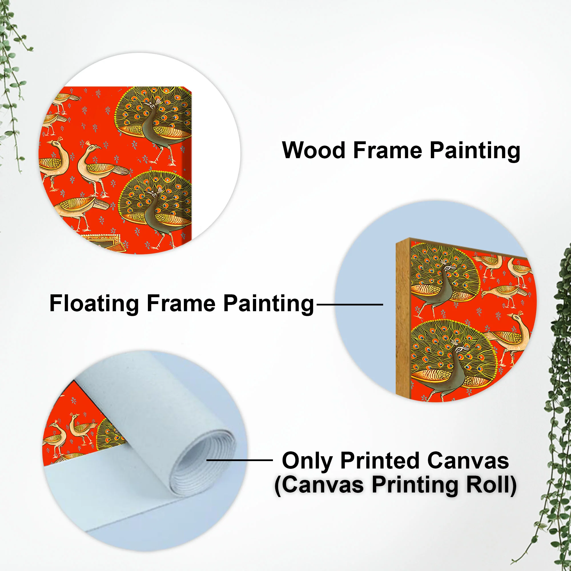 Shreenathji Pichwai Canvas Painting with Peacock | Traditional Wall Art - Image 5
