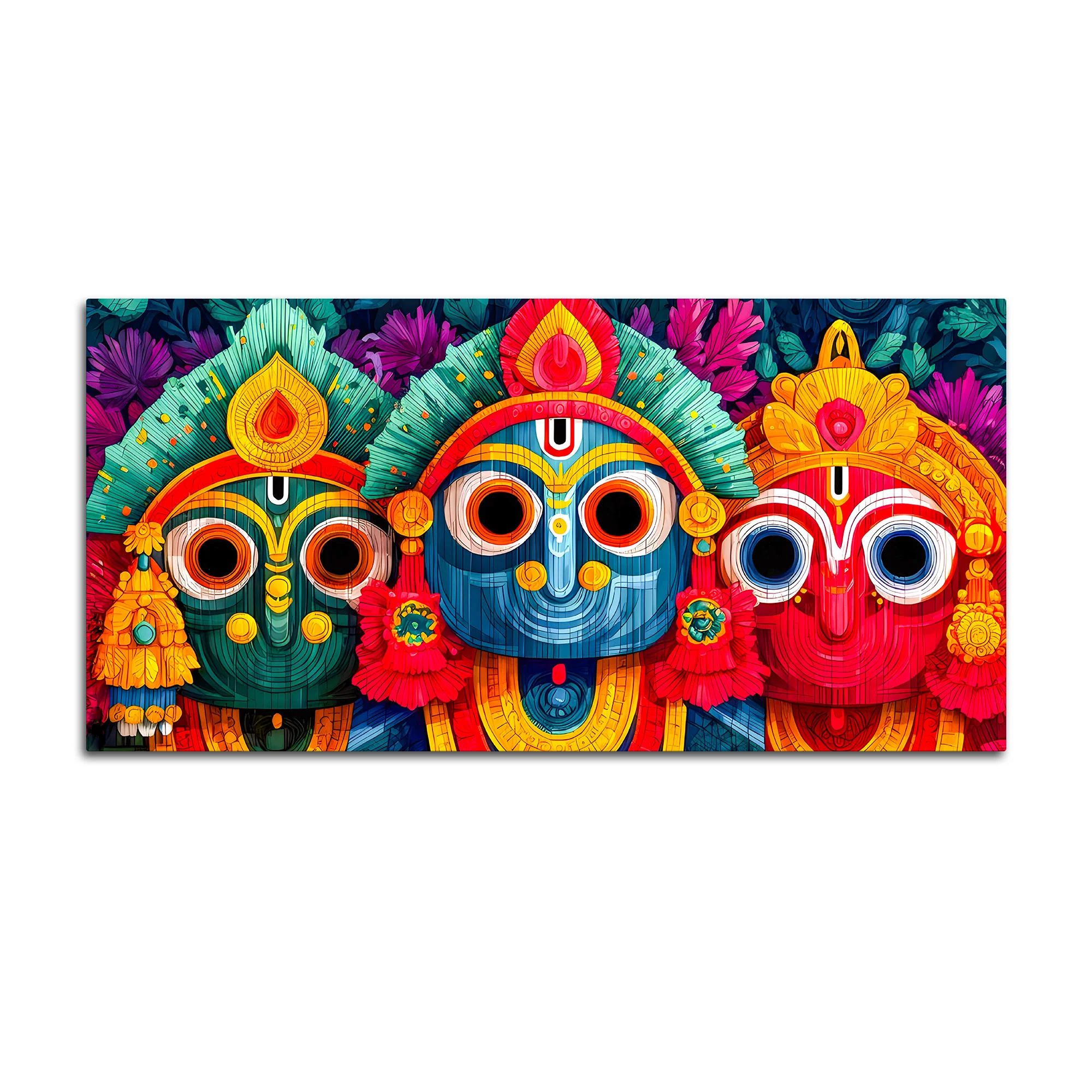 Shri Jagannath Wall Art Canvas Painting - Image 4