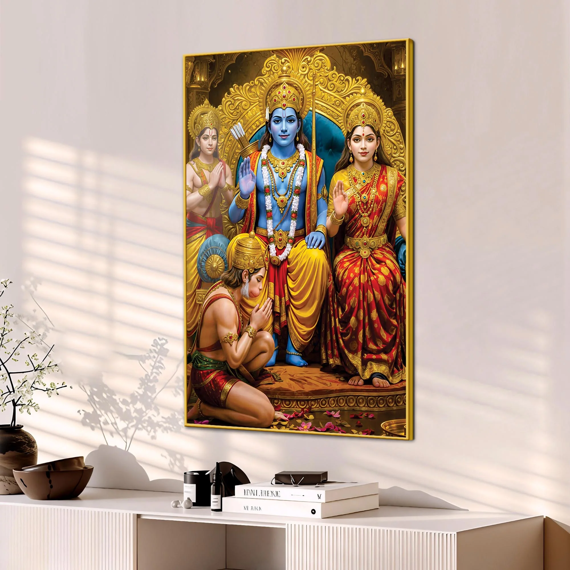 Shri Ram Darbar Painting | Divine Hindu Wall Art - Image 3