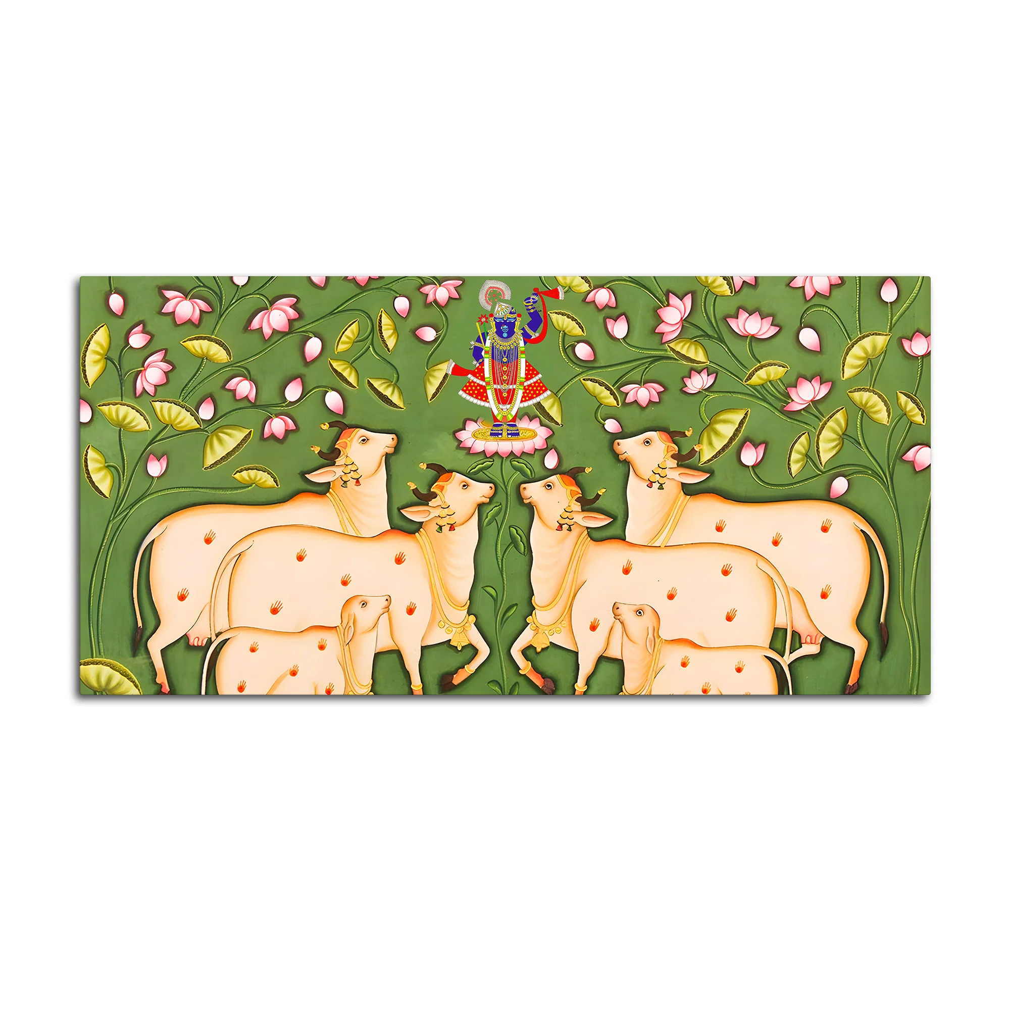 Shrinath Ji Pichwai Wall Painting | Spiritual Home Decor - Image 4