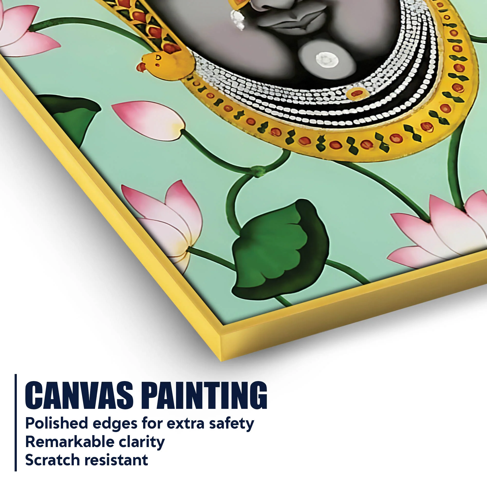 Shrinathji Face Canvas Wall Painting | Elegant Pichwai Wall Decor - Image 4