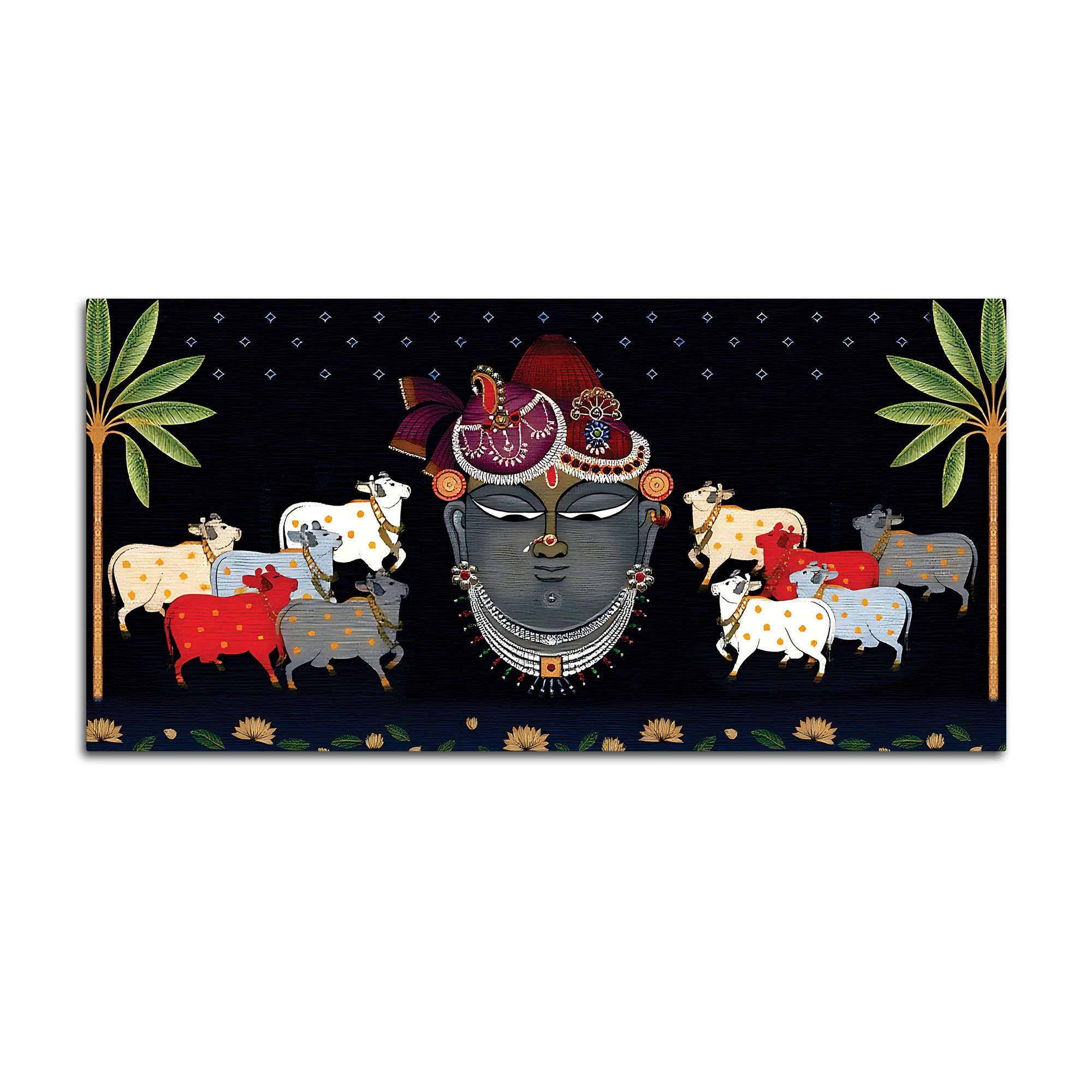 Shrinathji Face Pichwai Art Wall Painting - Image 7