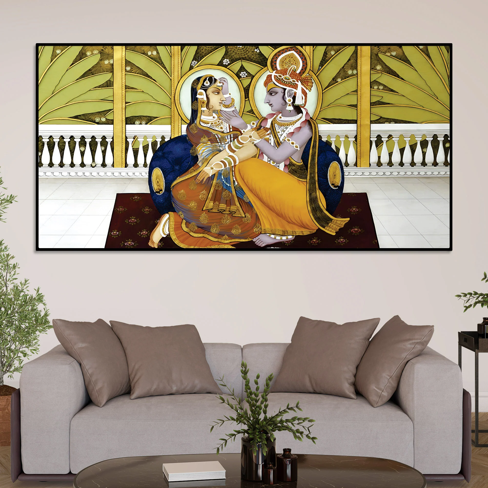 Shrinathji Krishna Premium Pichwai Wall Decor Painting - Image 2