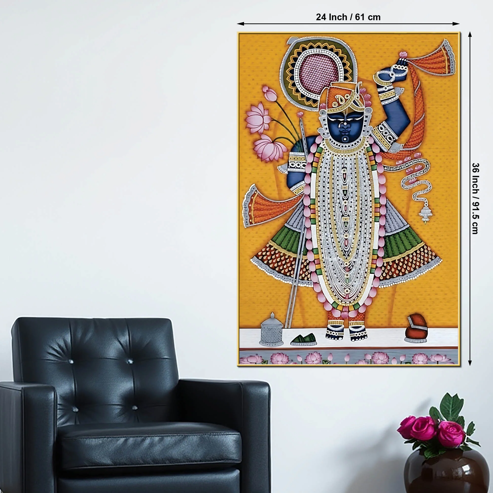 Shrinathji Nathdwara Pichwai Canvas Painting | Divine Wall Decor - Image 5