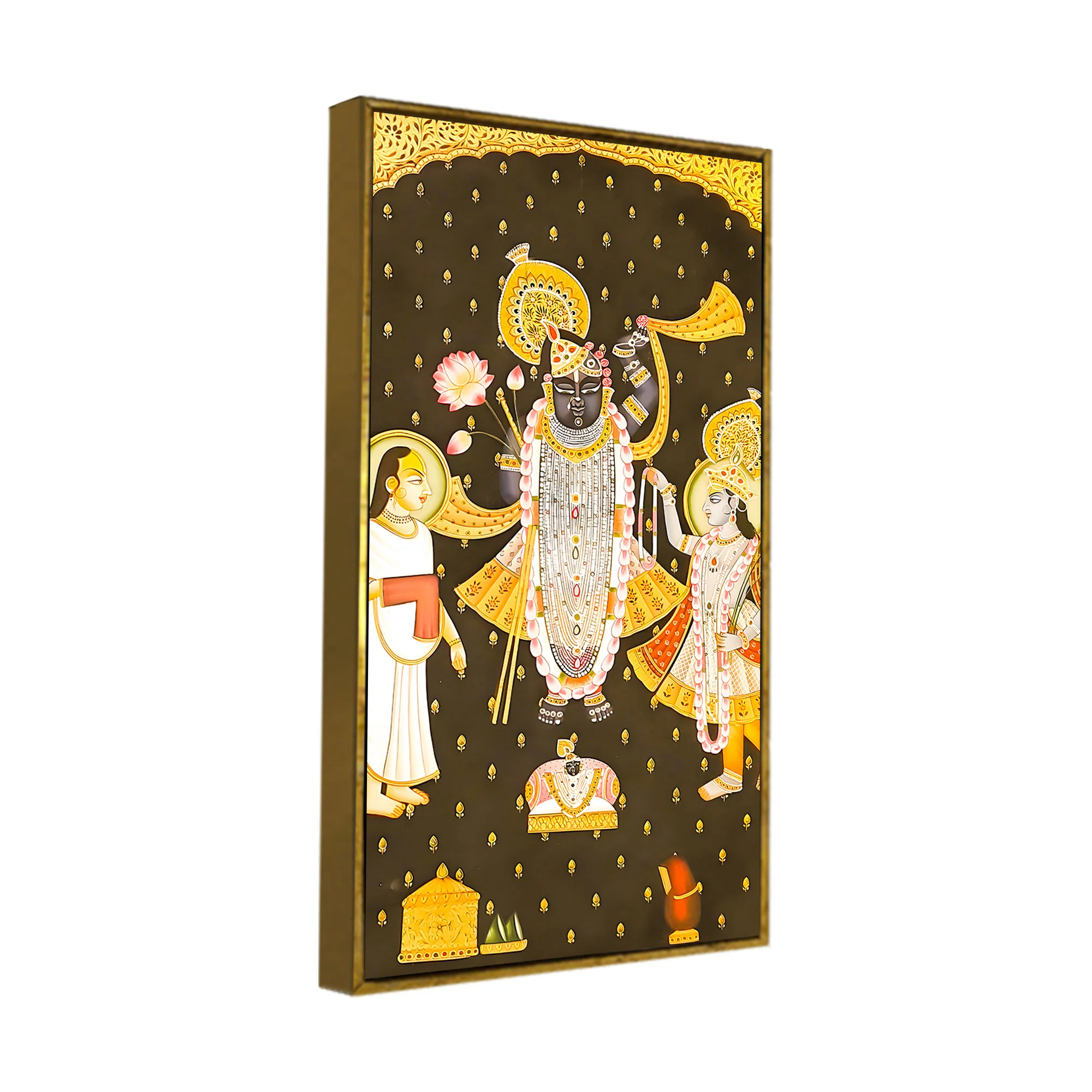 Shrinathji Pichwai Canvas Wall Painting | Indian Religious Wall Décor Art - Image 6