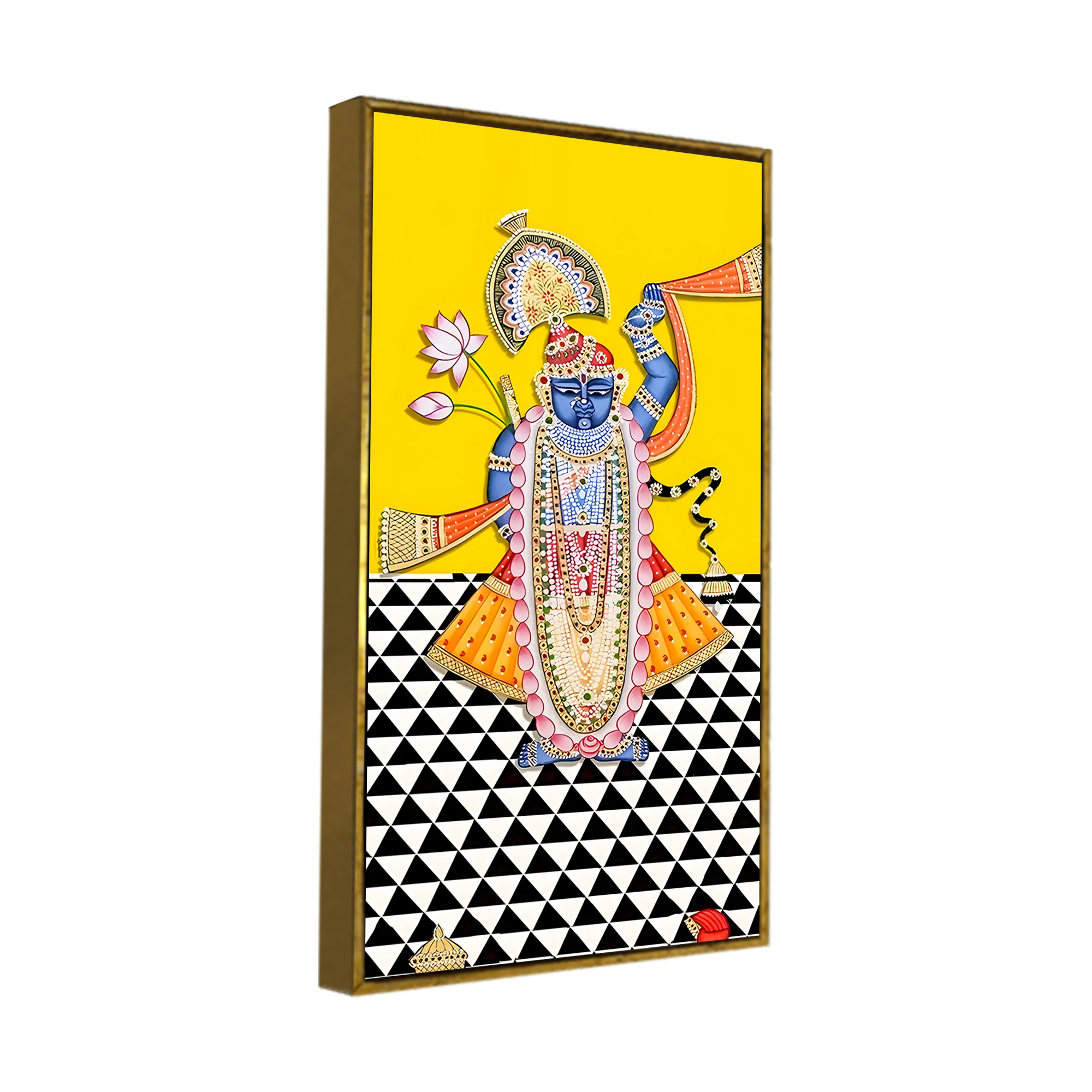 Shrinathji Pichwai Canvas Wall Painting | Indian Religious Wall Décor for Living Room - Image 6