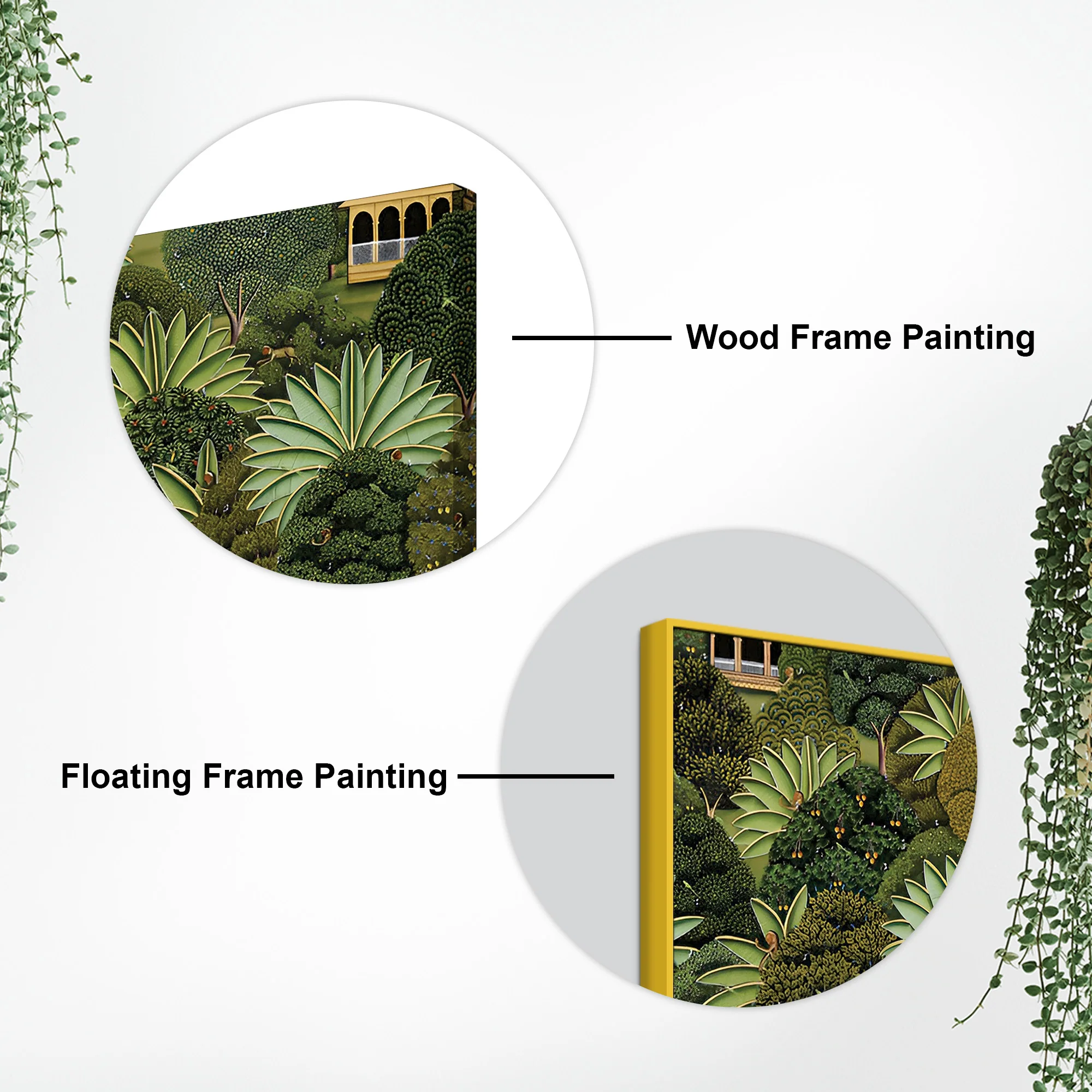 Shrinathji Pichwai Forest Scene Canvas Wall Painting - Image 5