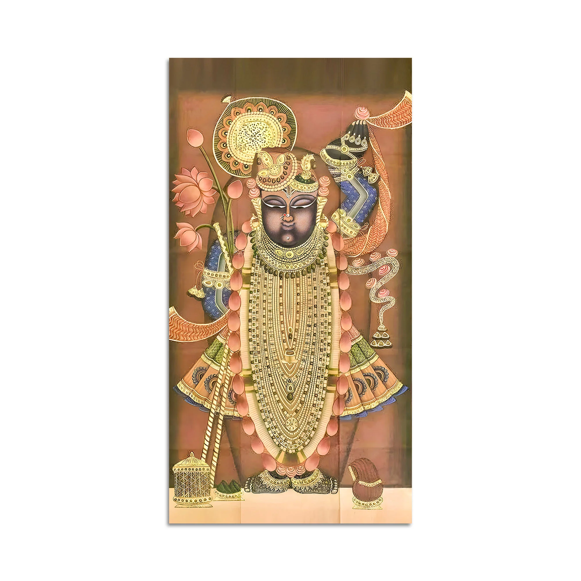 Shrinathji Pichwai Style Canvas Wall Painting | Nathdwara Art for Living Room Décor & Gifting - Image 4