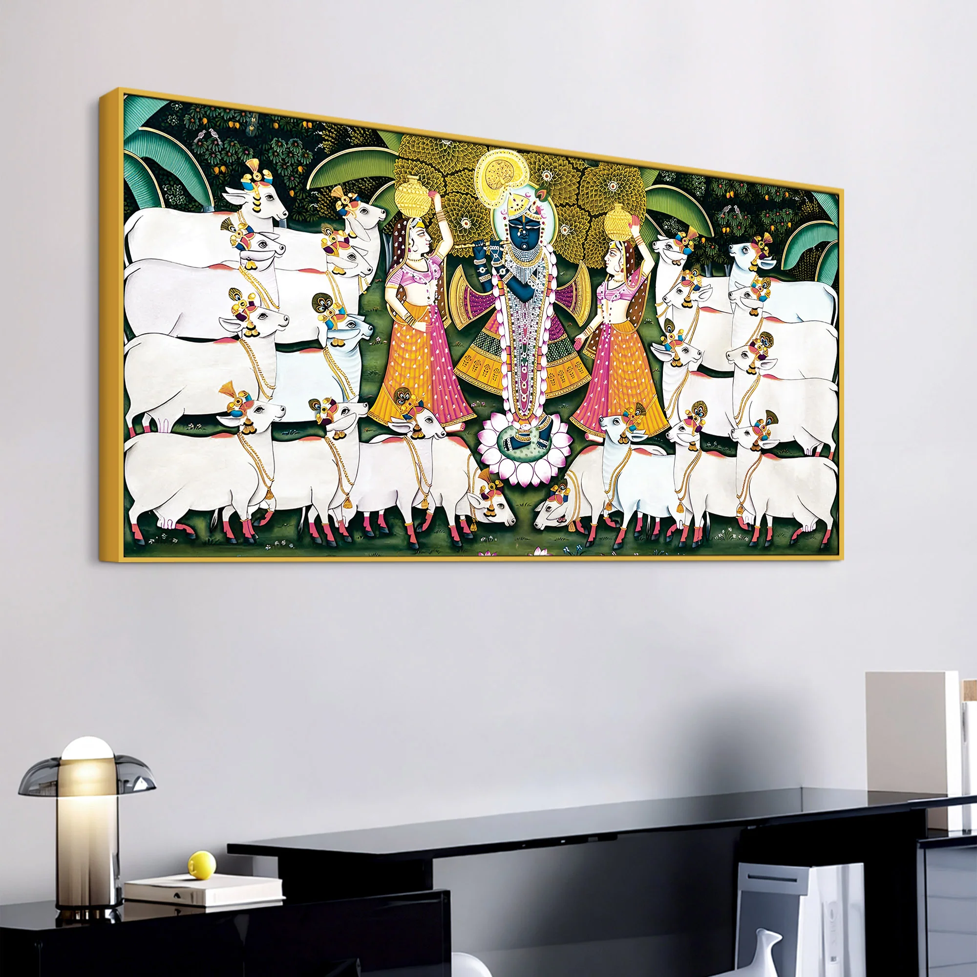 Shrinathji Pichwai Wall Art Canvas Wall Painting - Image 4