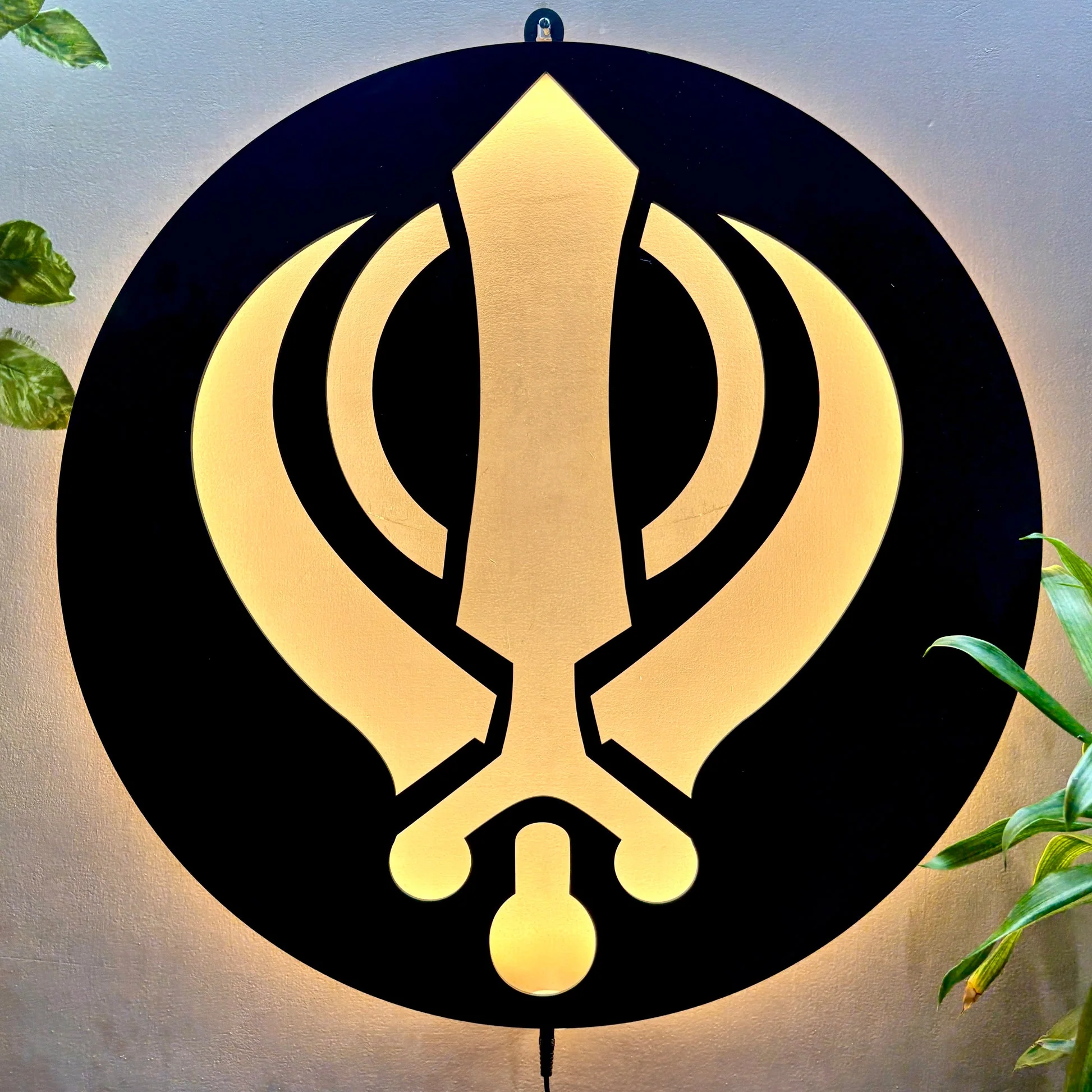 Sikh Religious Symbol LED Wall Hanging for Wall Decor - Image 4