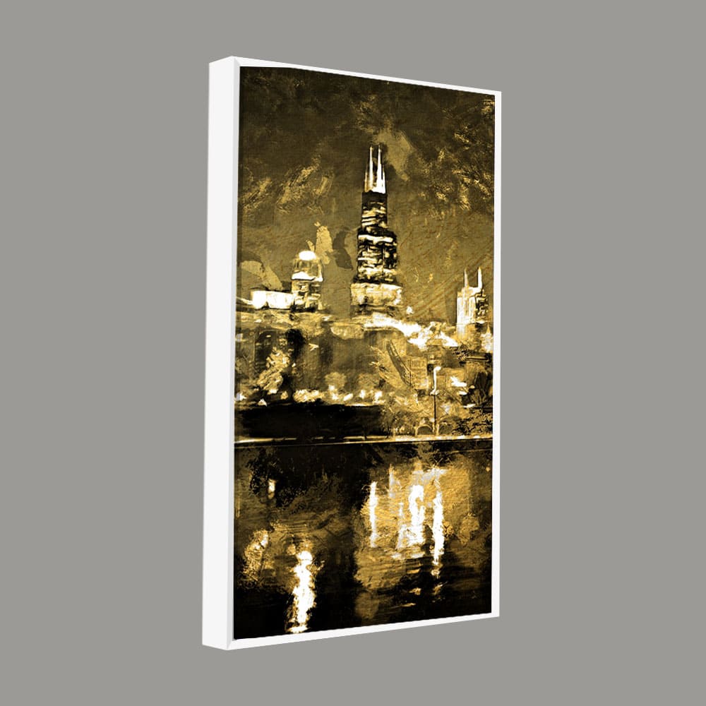 Skyline Night view Canvas Wall Painting - Image 5