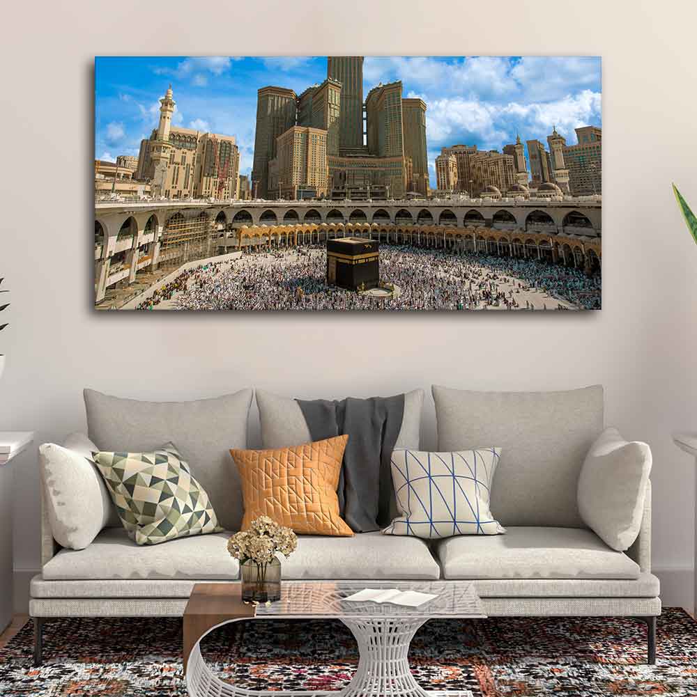 Skyline of Mecca Saudi Arabia Wall Painting - Image 2