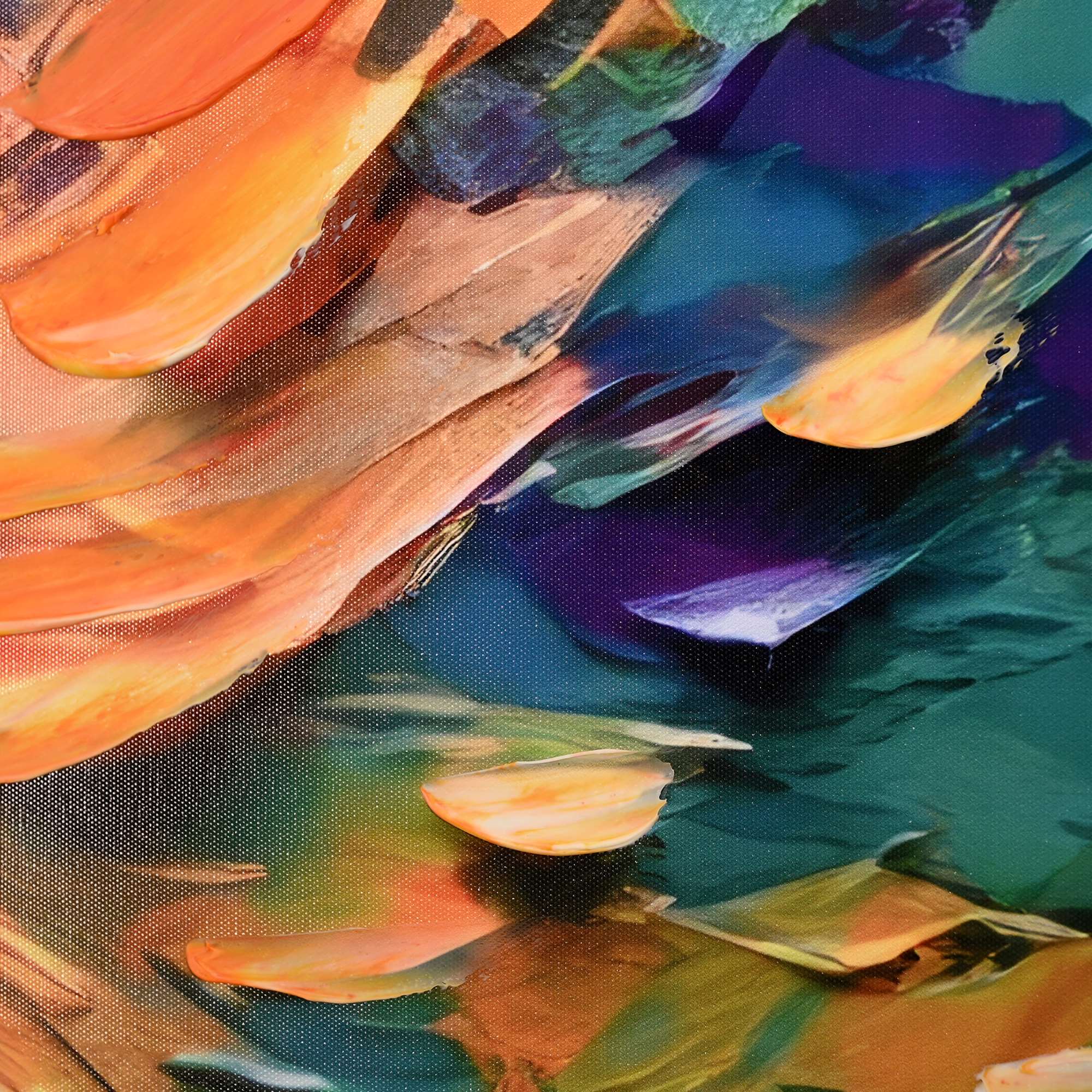 Spark in Bloom Hand Painted Wall Painting with Floating Frame - Image 4
