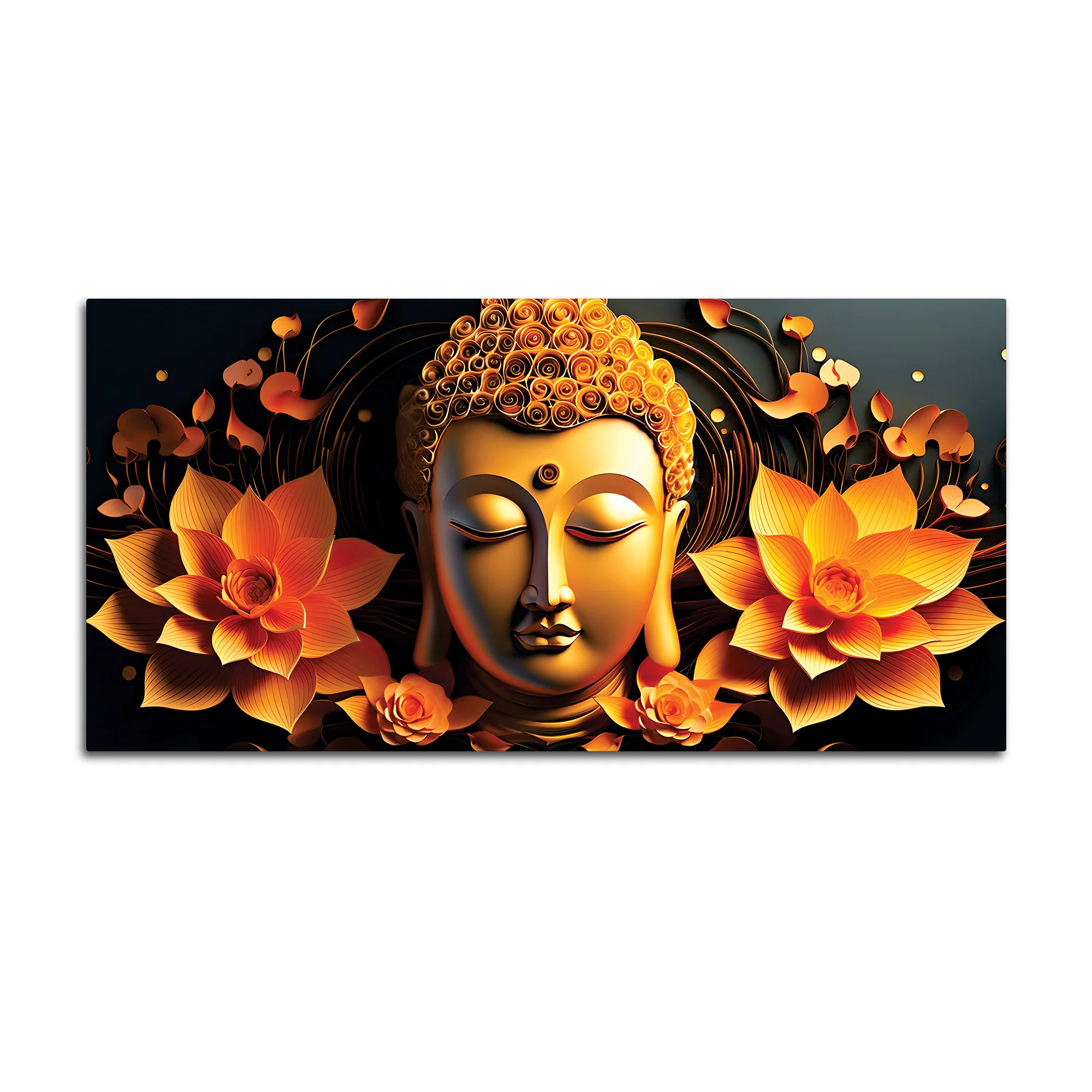 Spiritual Buddha Canvas Painting for Peaceful Interiors - Image 4