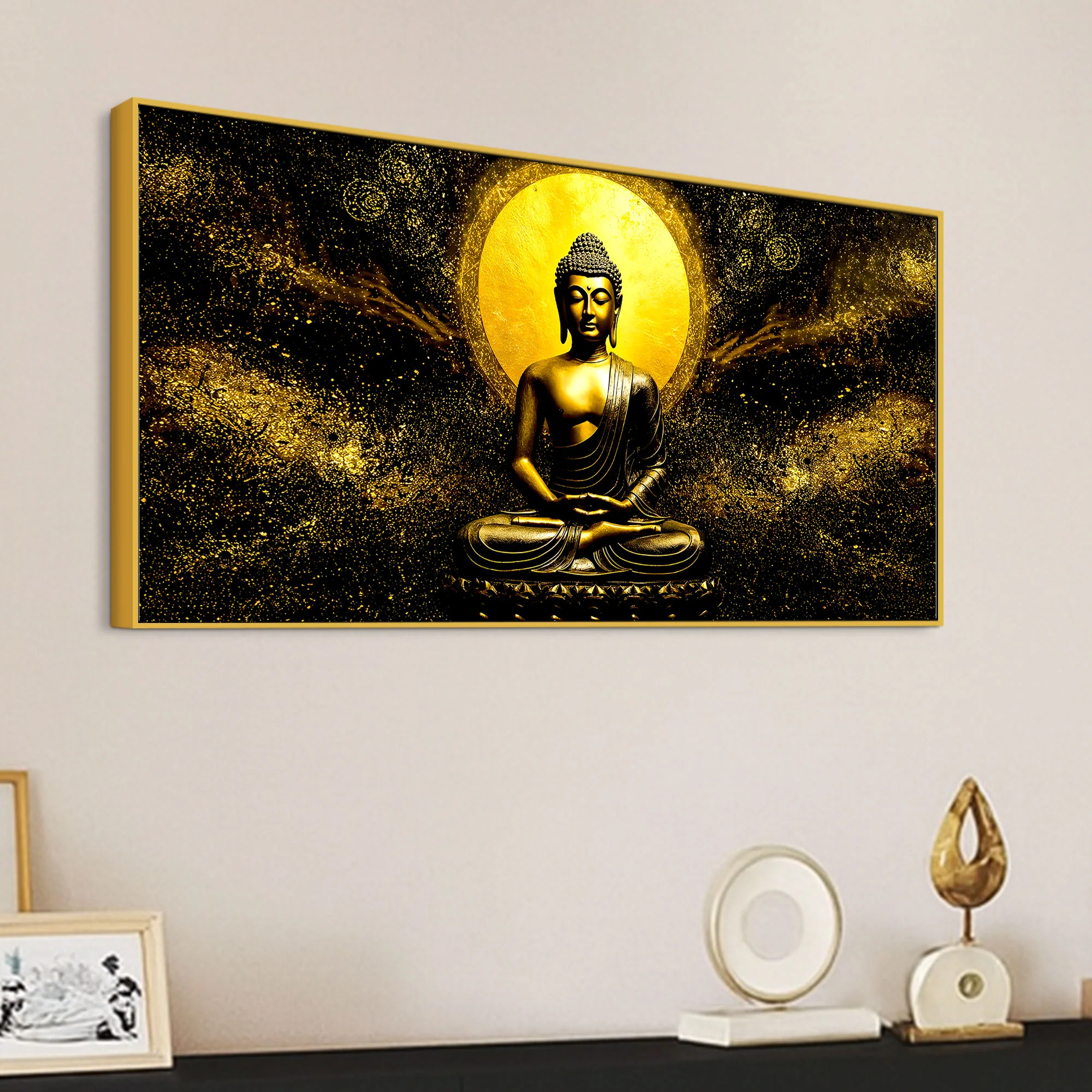 Spiritual Buddha Canvas Wall Painting for Bedroom & Living Room - Image 5