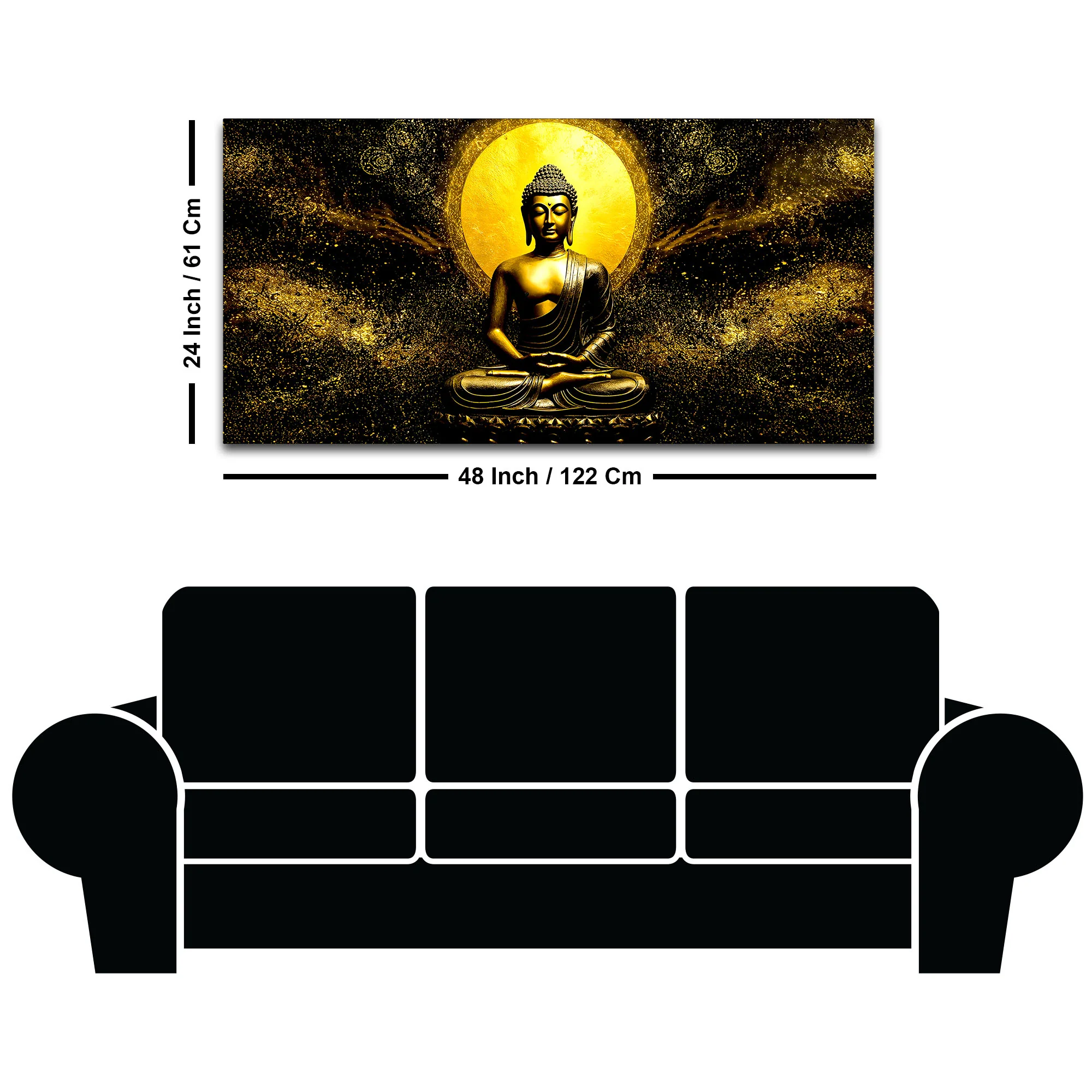 Spiritual Buddha Canvas Wall Painting for Bedroom & Living Room - Image 8