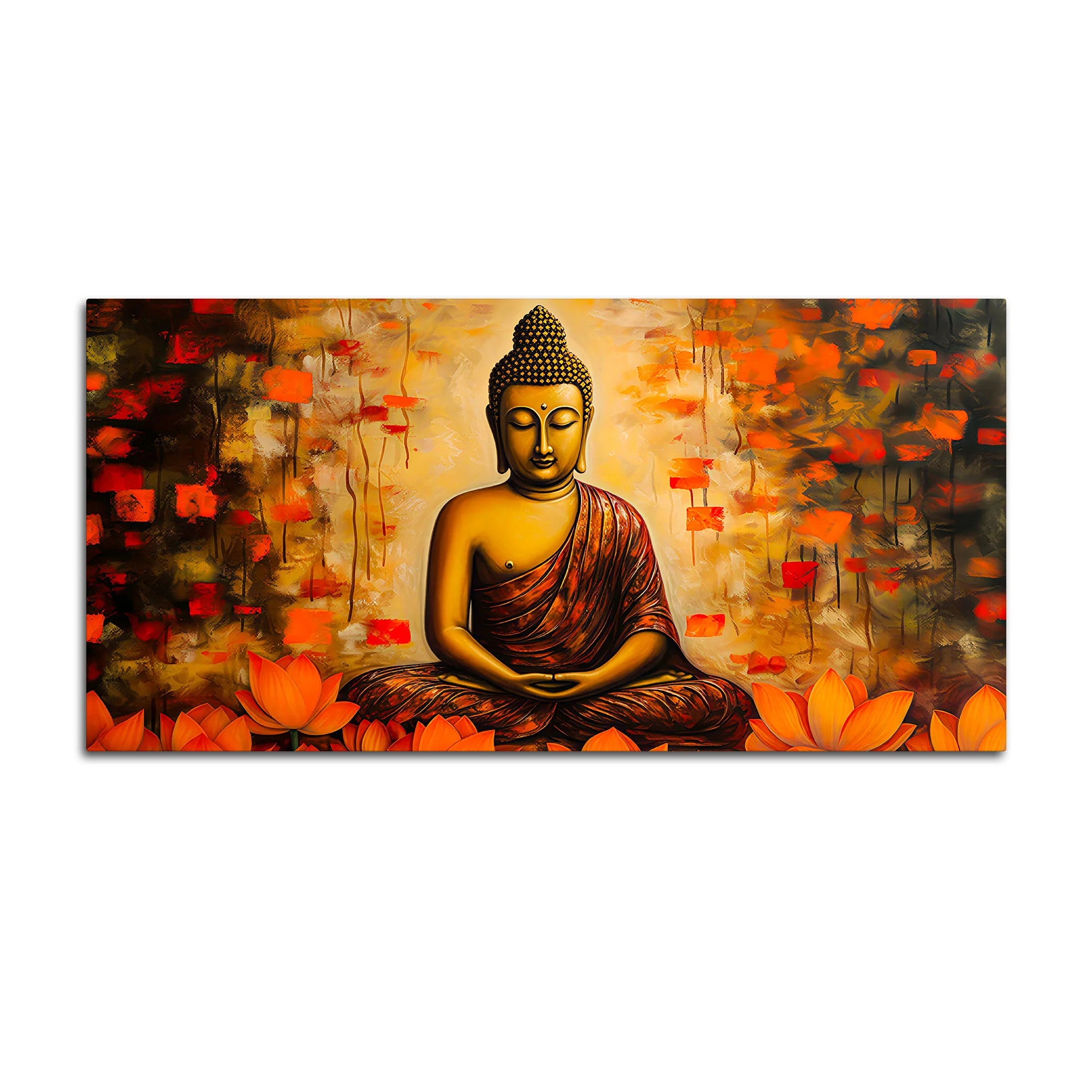 Spiritual Buddha Canvas Wall Painting for Calm Home Decor - Image 4