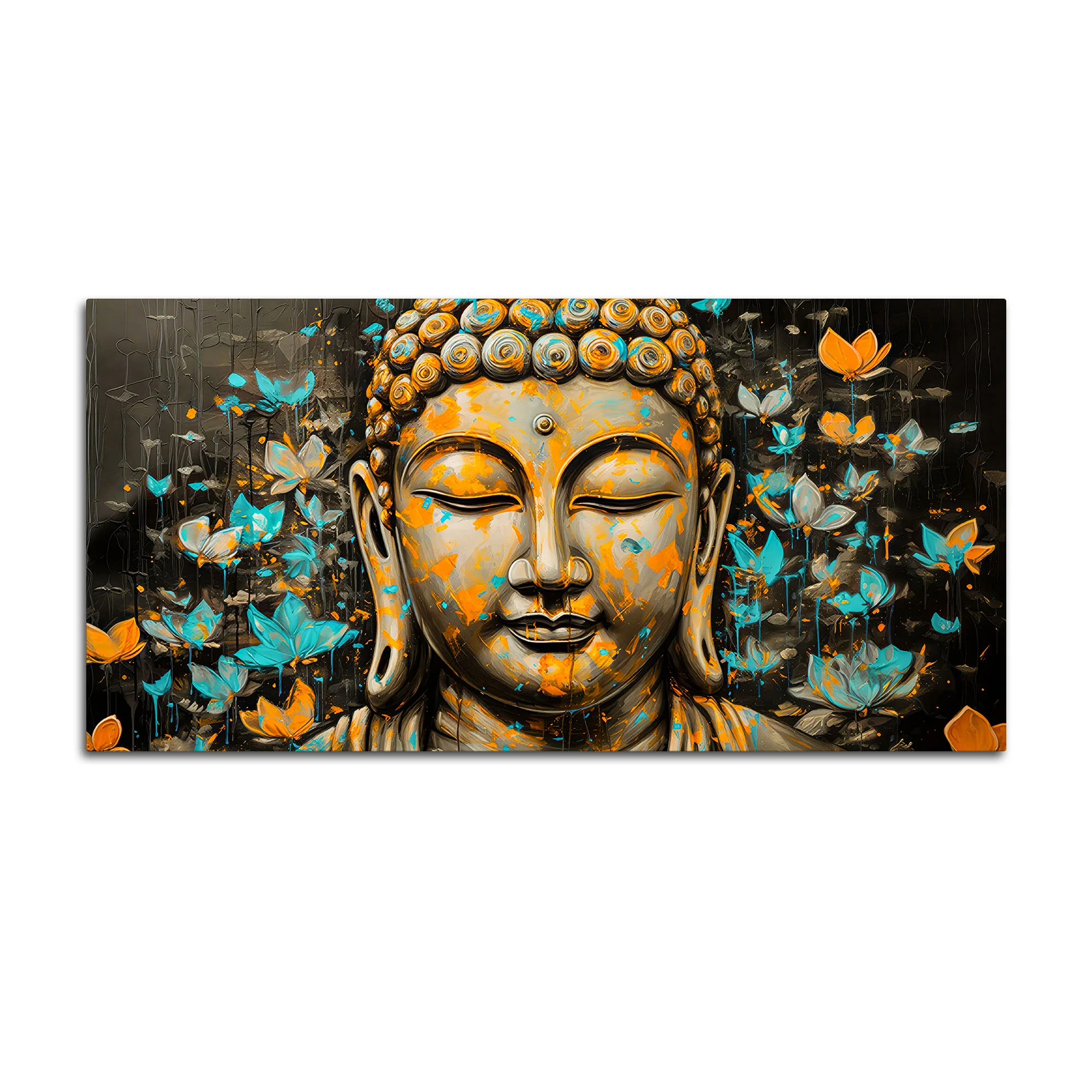 Spiritual Buddha Canvas Wall Painting for Home & Office Decor - Image 4