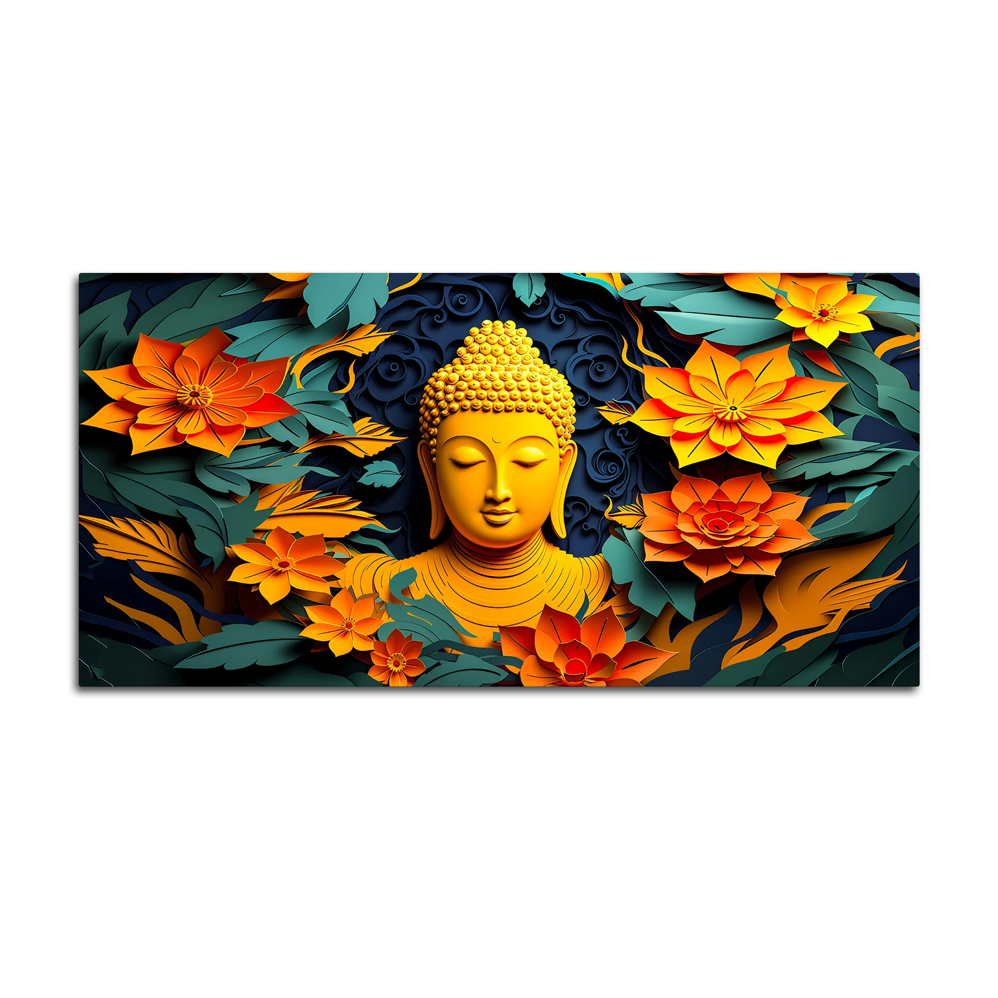 Spiritual Buddha Canvas Wall Painting for Serene Living Spaces - Image 4