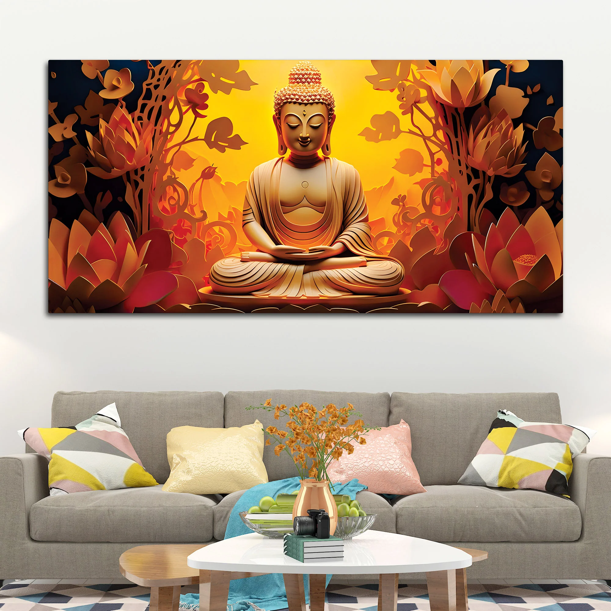 Spiritual Buddha Painting for Peaceful Home Interiors - Image 3