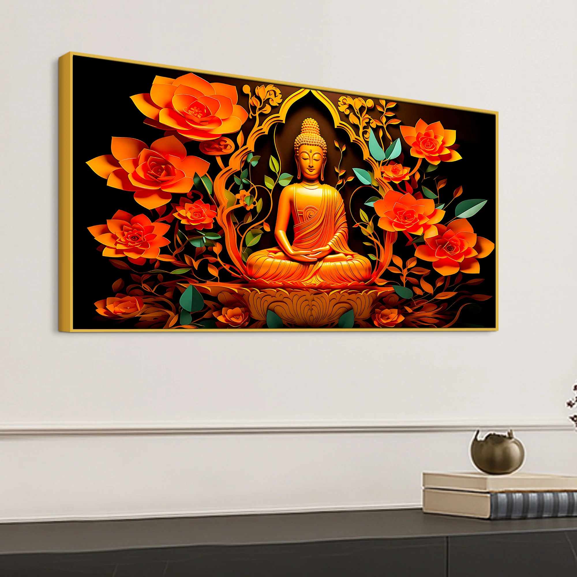Spiritual Buddha Wall Painting for Modern Home Interiors - Image 5