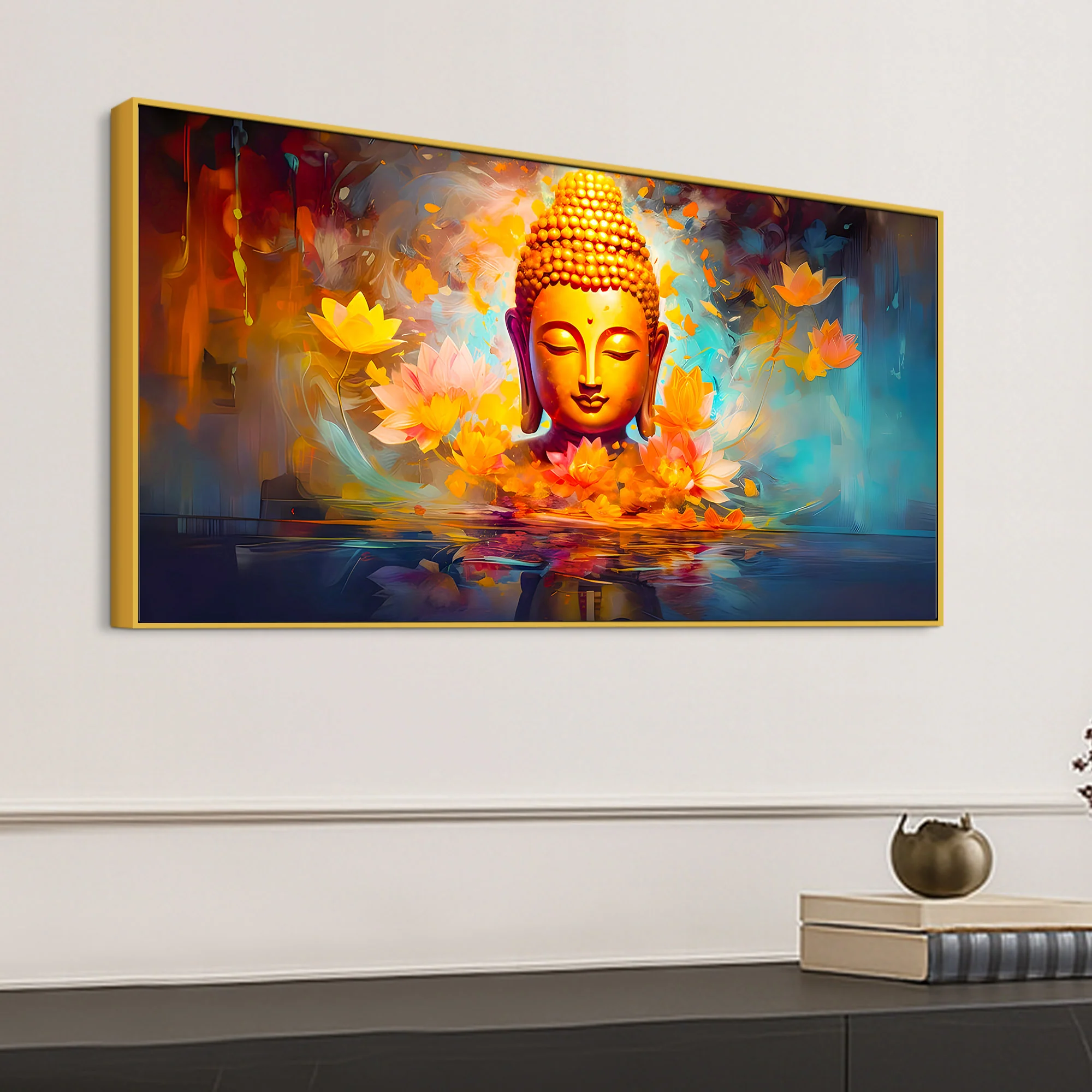 Spiritual Buddha Wall Painting for Modern Living Space - Image 5