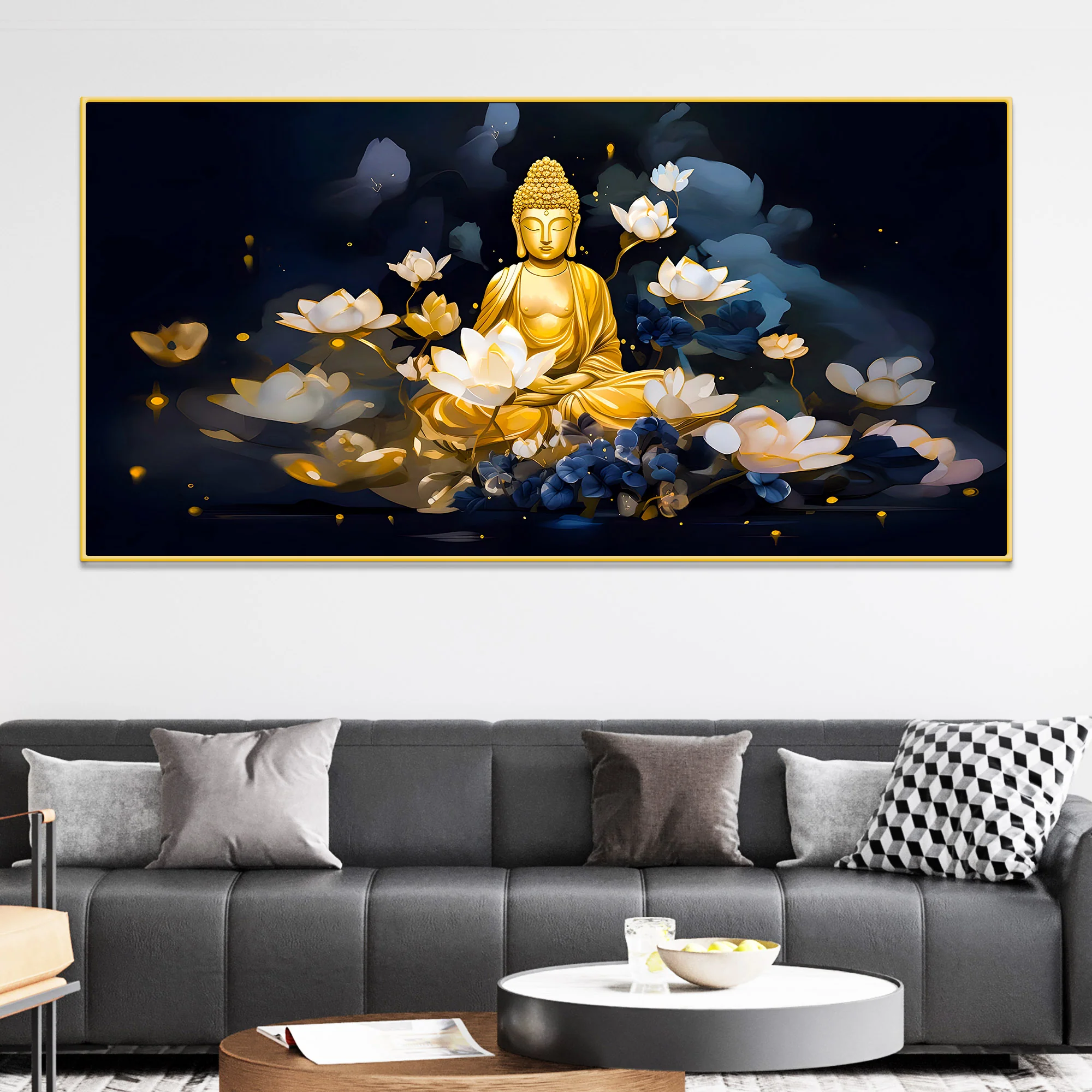 Spiritual Buddha Wall Painting for Premium Interior Design - Image 2
