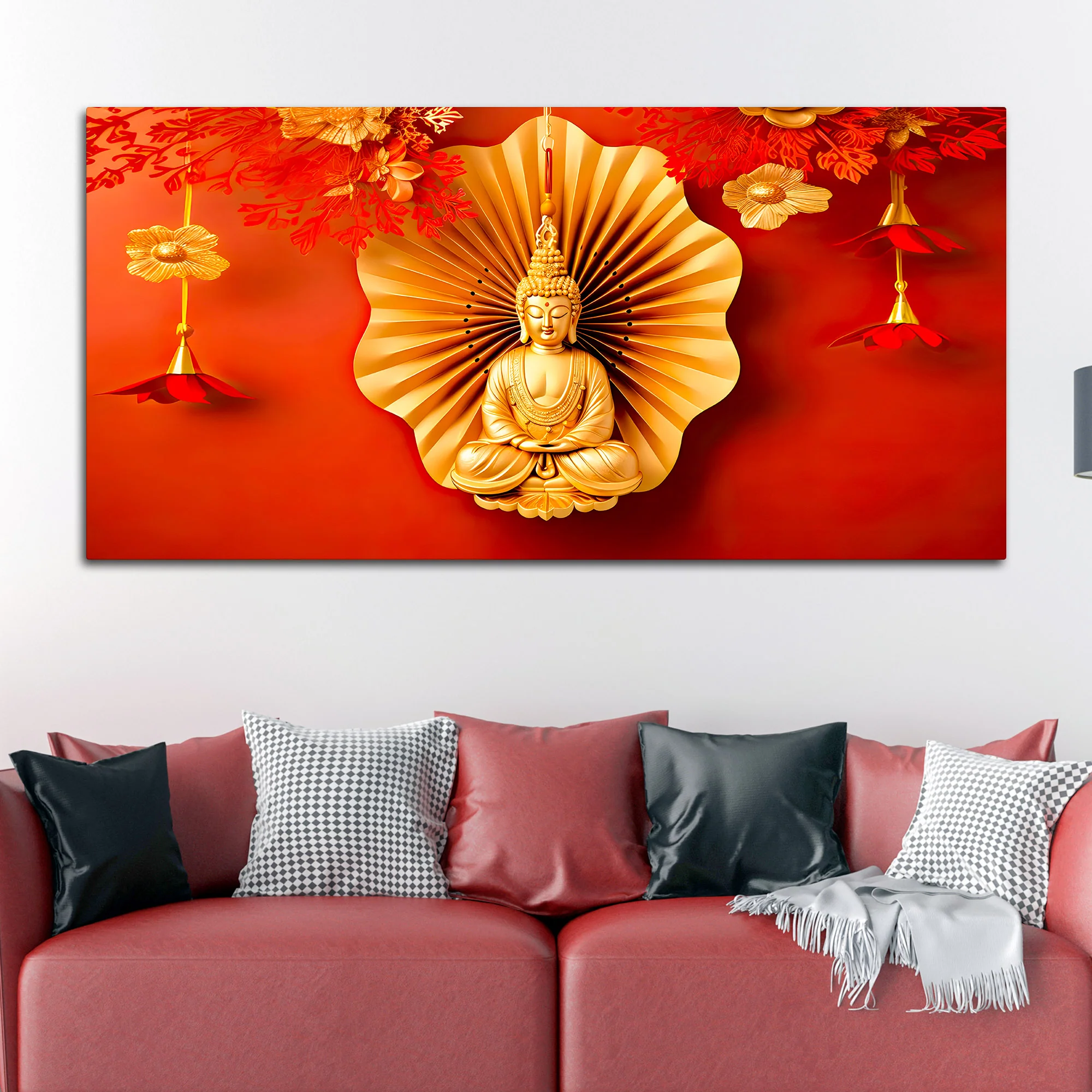 Spiritual Gautam Buddha Canvas Painting for Home Décor - Image 3