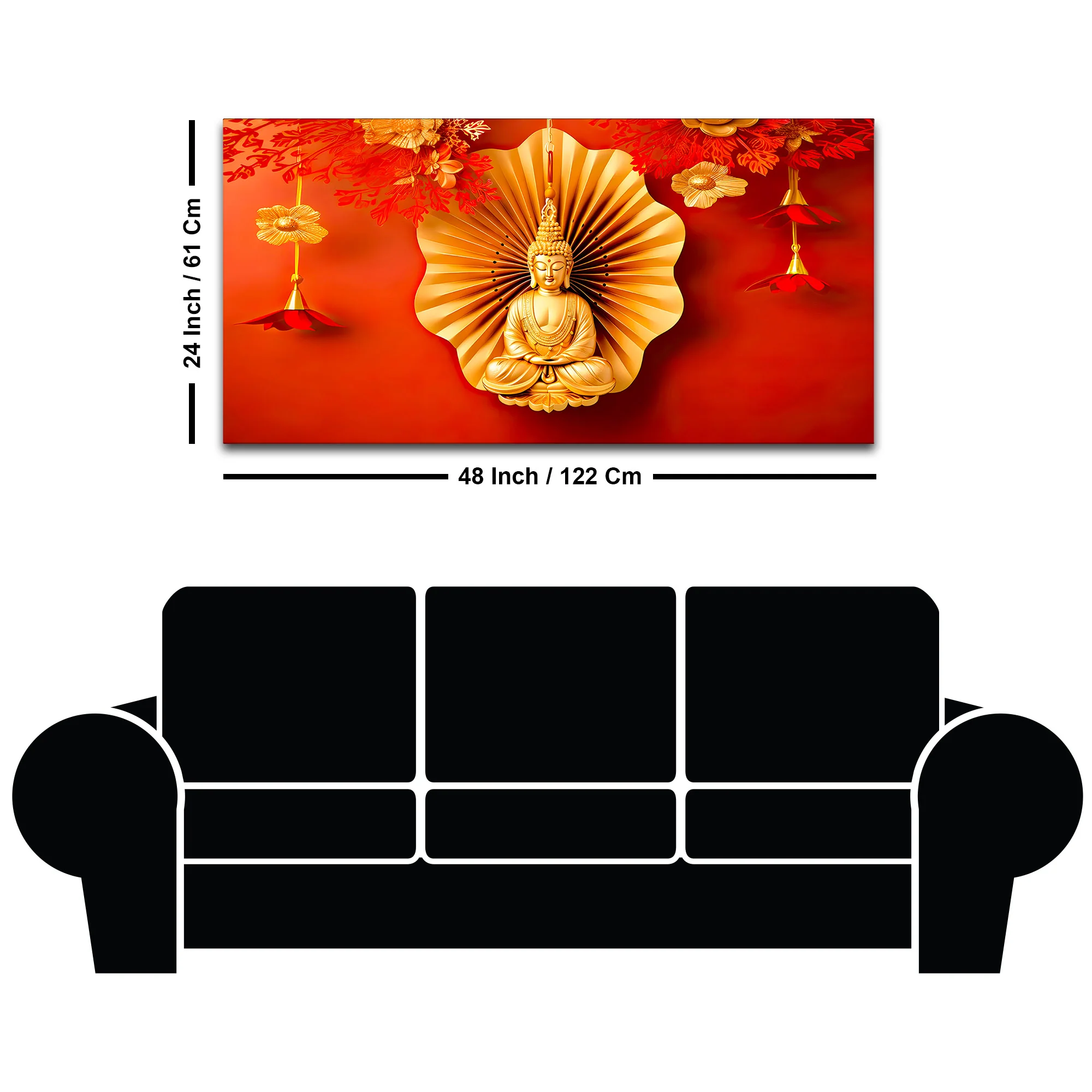Spiritual Gautam Buddha Canvas Painting for Home Décor - Image 8