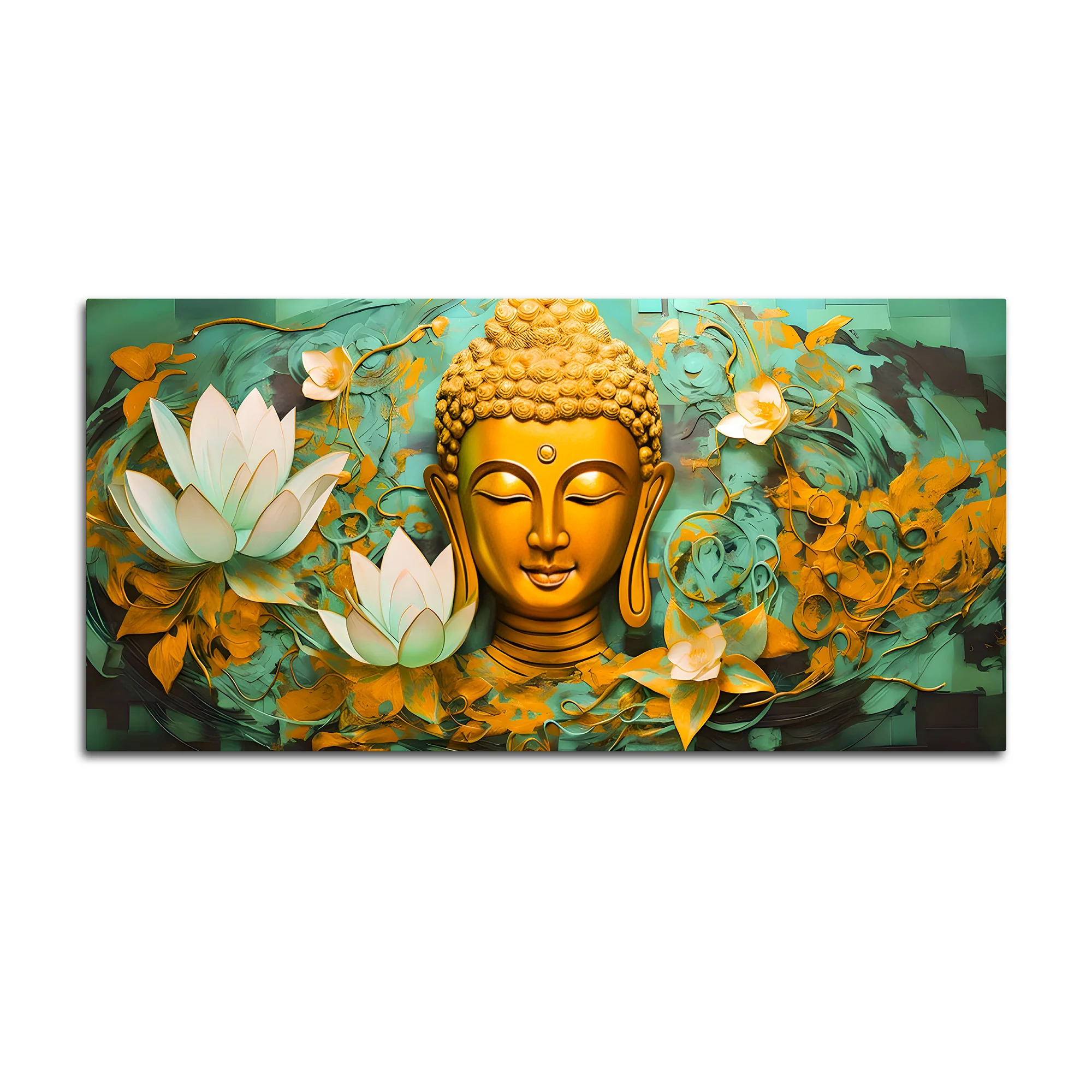 Spiritual Gautam Buddha Wall Painting for Calm Home Décor - Image 4