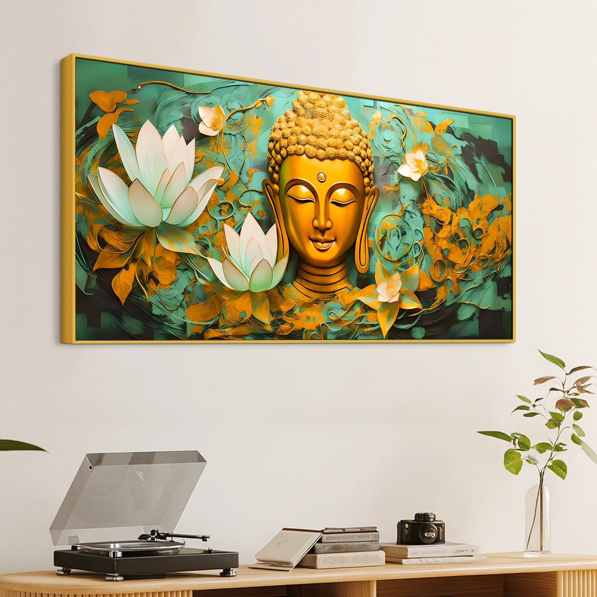 Spiritual Gautam Buddha Wall Painting for Calm Home Décor - Image 5