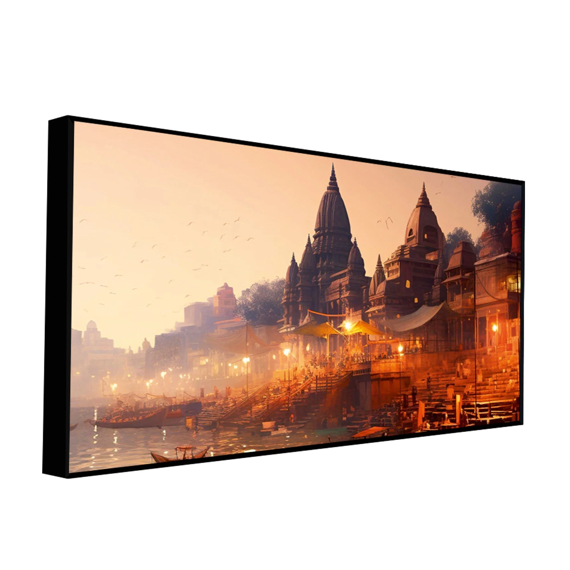 Spiritual Hub City Varanasi Canvas Wall Painting - Image 5
